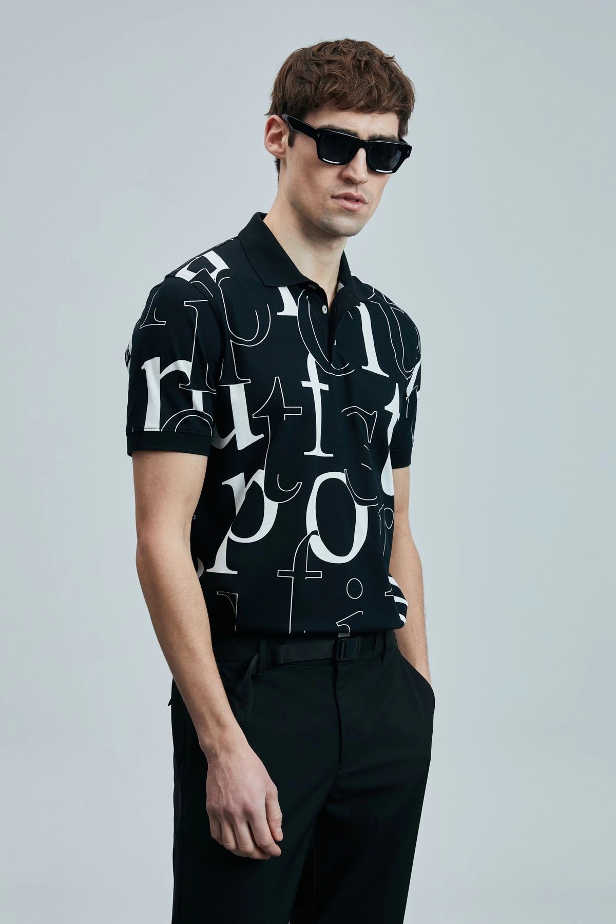 Lufian Erkek Diamond Smart Polo Siyah T-Shirt 111040219