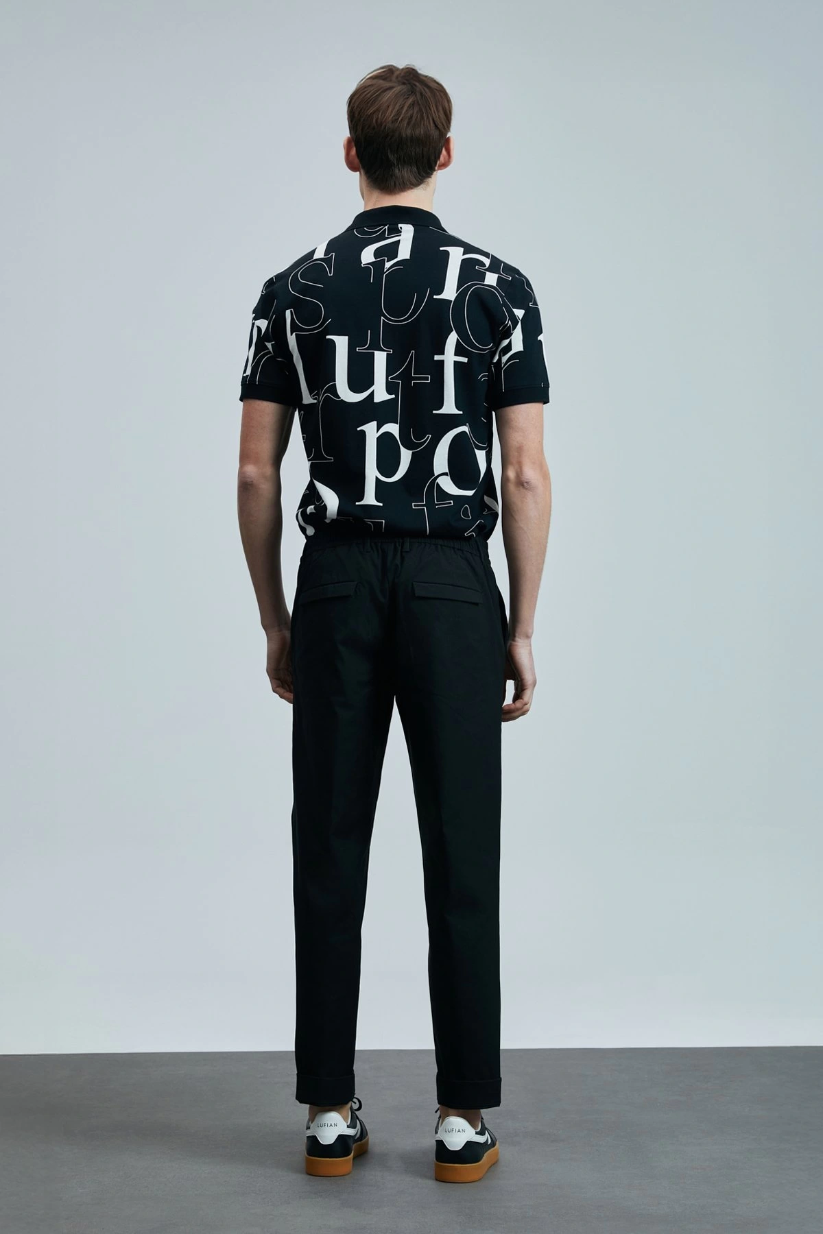 Lufian Erkek Diamond Smart Polo Siyah T-Shirt 111040219