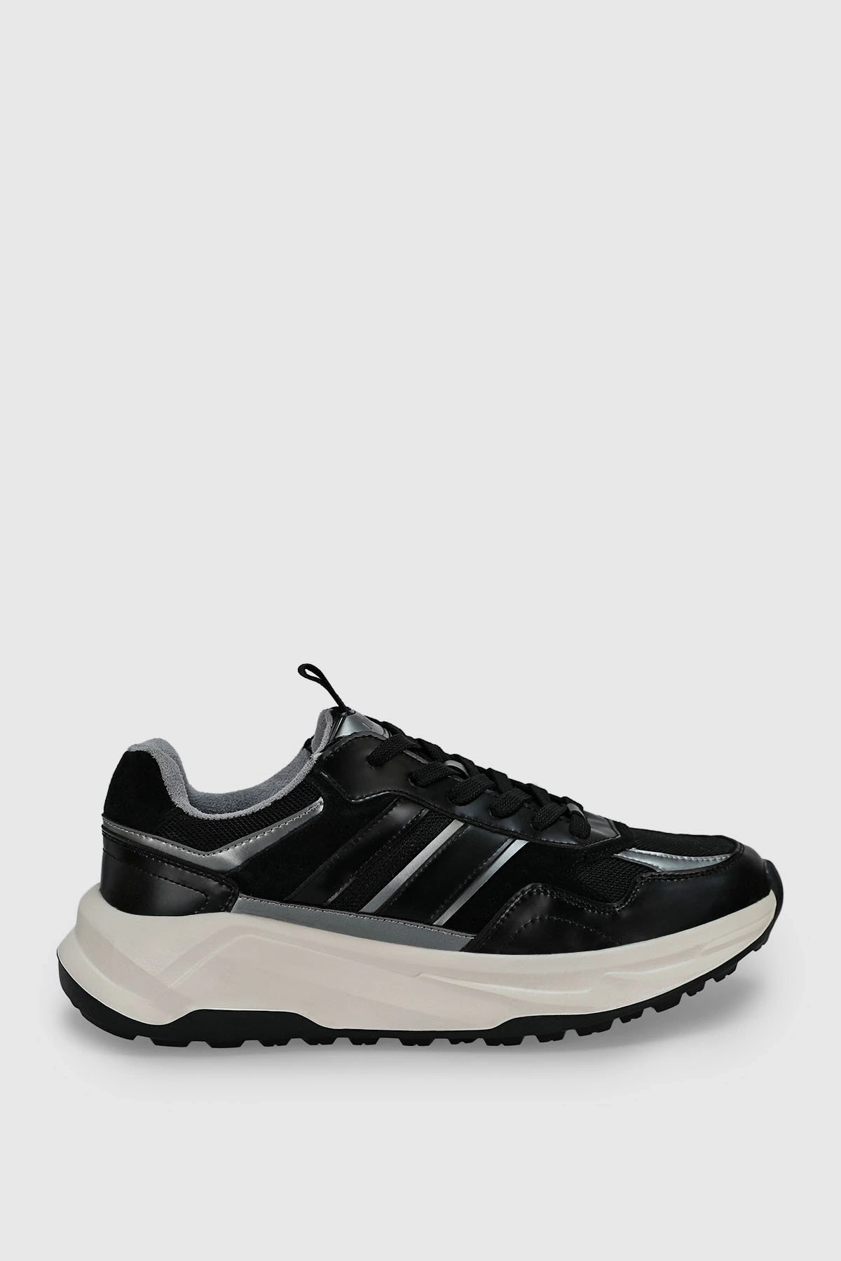 Lufian Eduard Erkek Siyah Deri Sneaker Ayakkabı 112230235