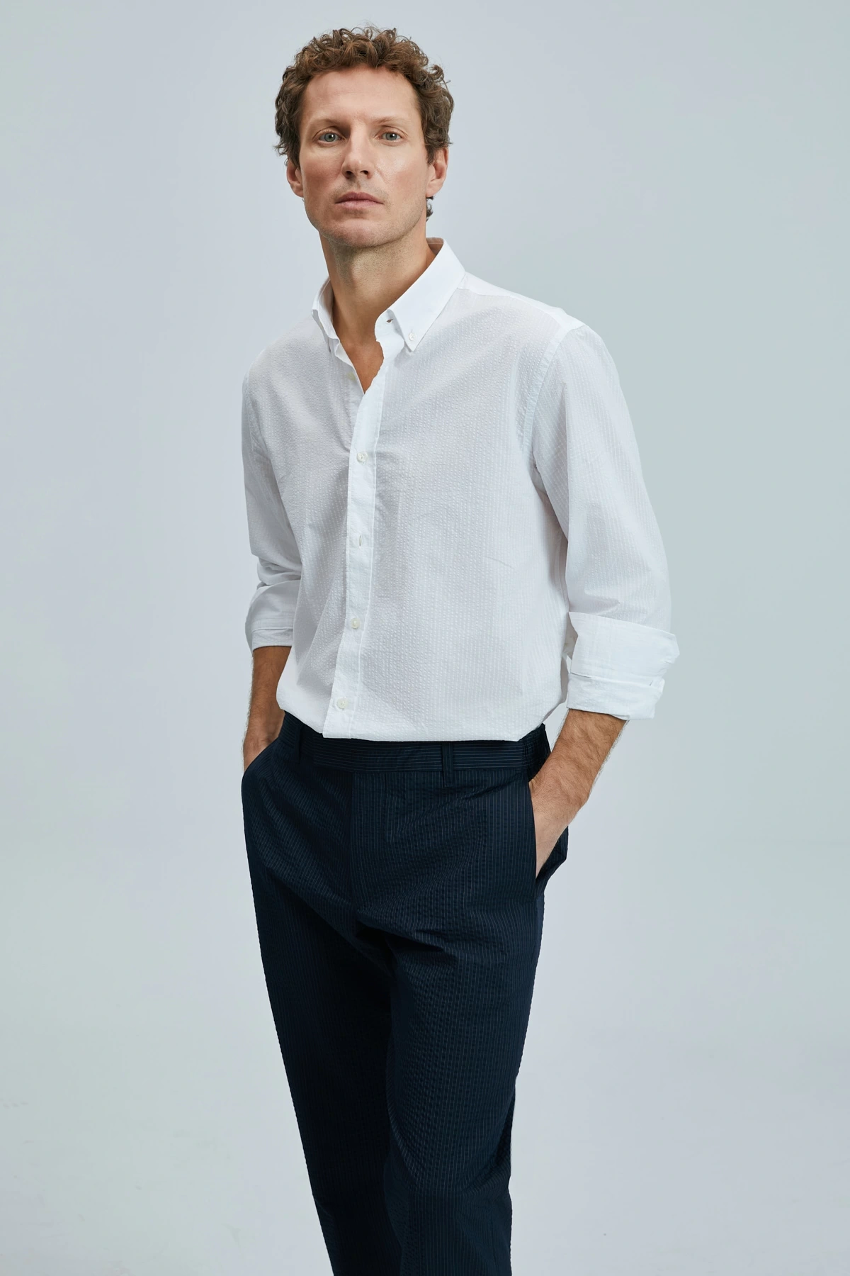 Lufian Erkek Ellery Basic Regular Beyaz Gömlek 111010637