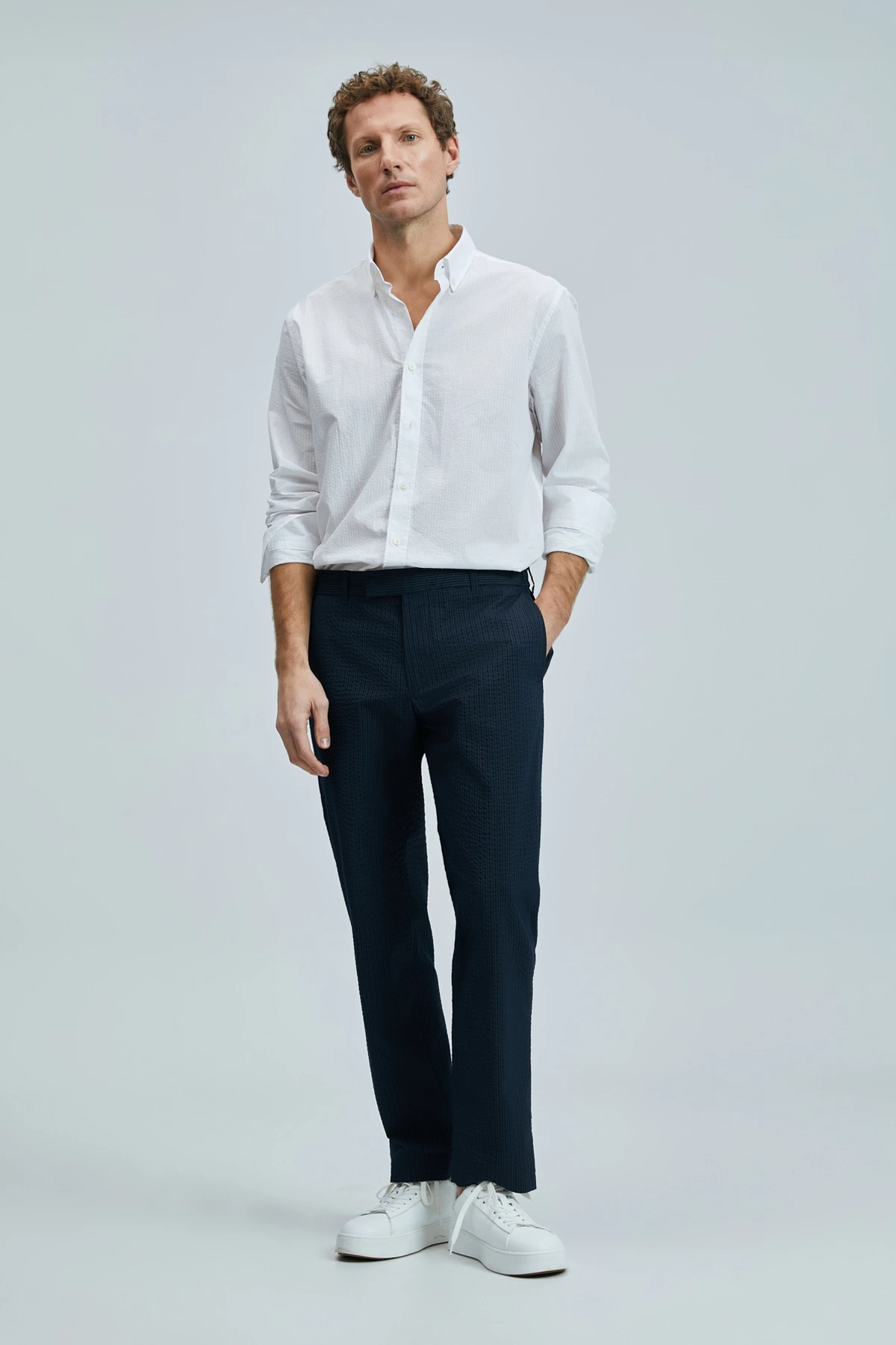 Lufian Erkek Ellery Basic Regular Beyaz Gömlek 111010637