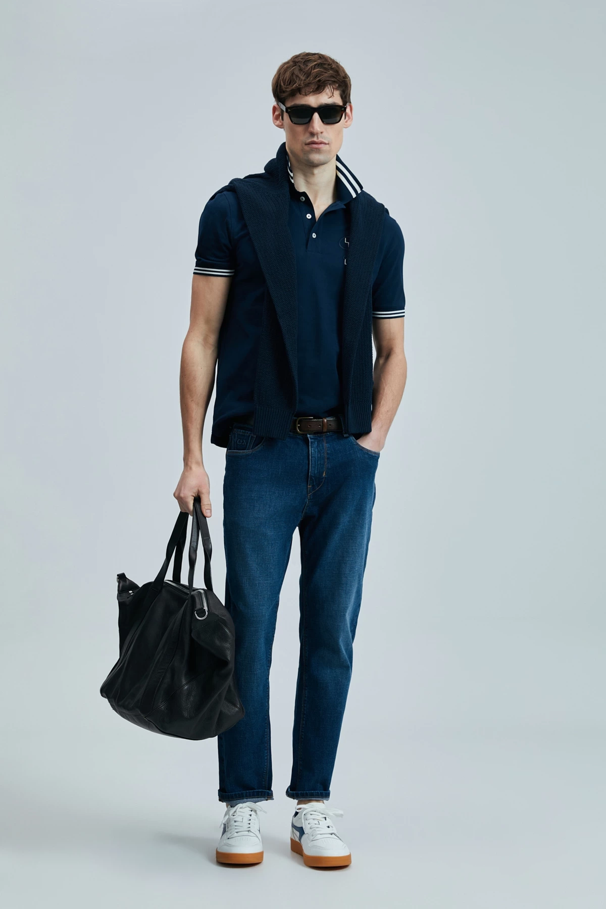 Lufian Erkek Enrico Regular Fit Mavi Pantolon 1110200201