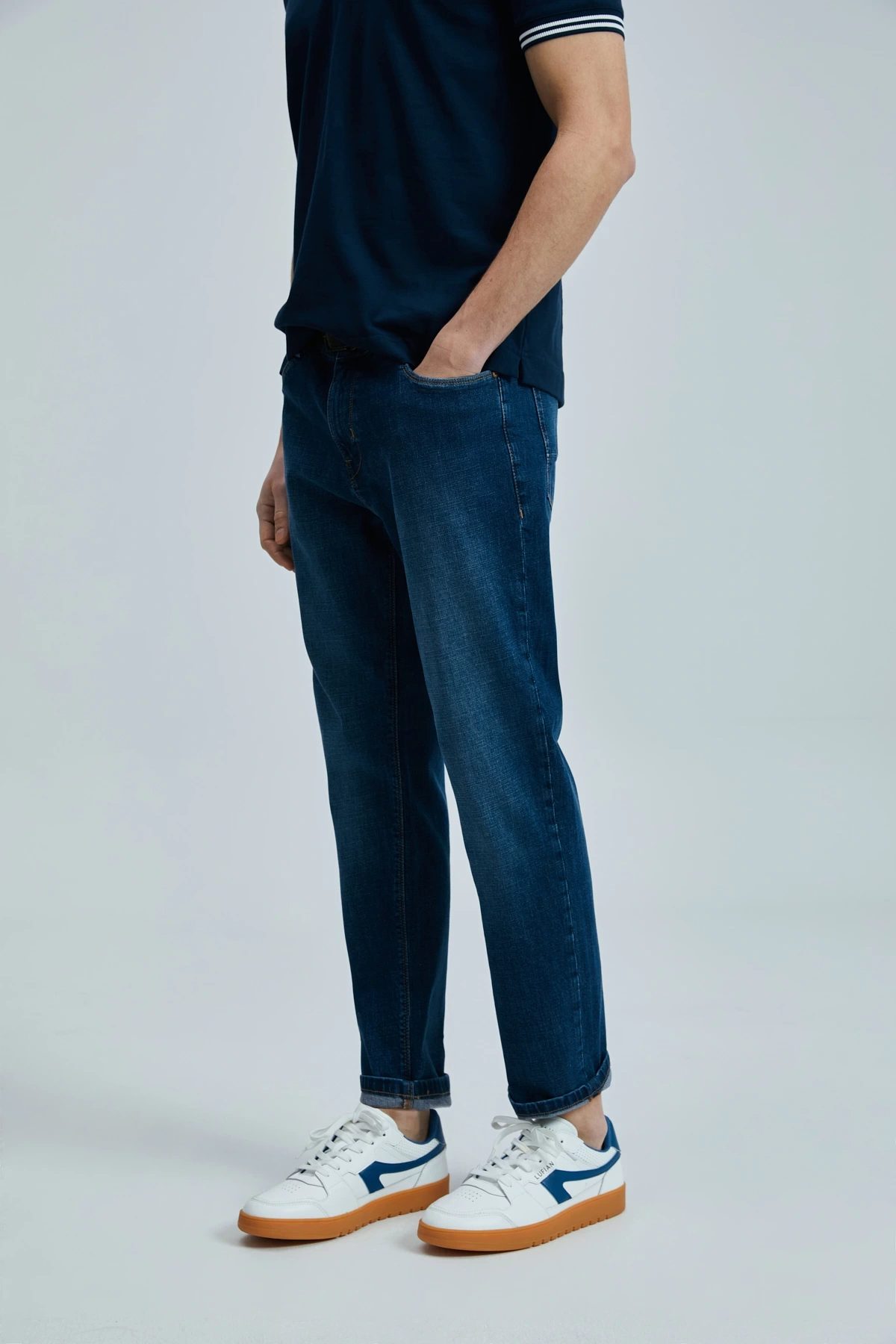 Lufian Erkek Enrico Regular Fit Mavi Pantolon 1110200201