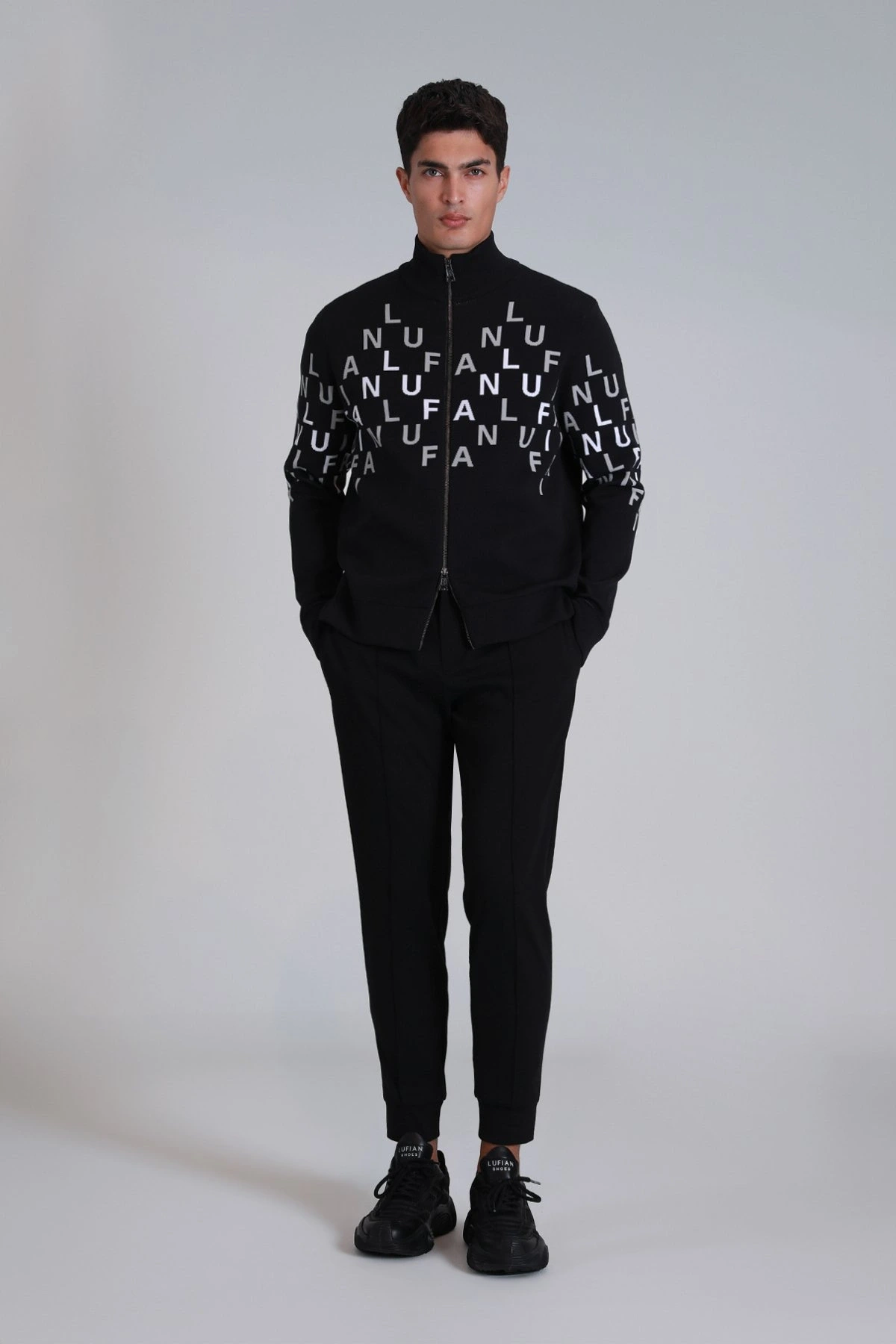 Lufian Eric Erkek Siyah Slim Fit Pantolon 112190322