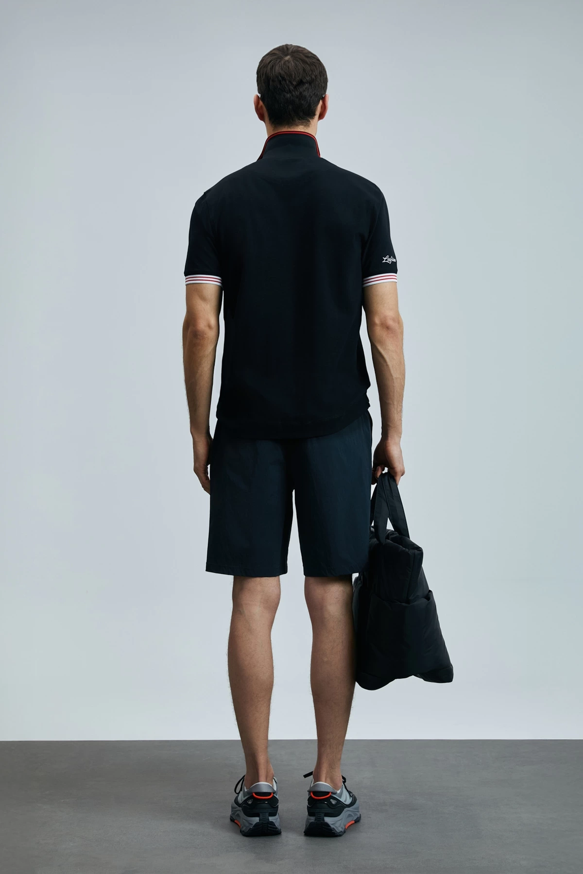 Lufian Erkek Eros Polo Yaka Siyah T-Shirt 111040204