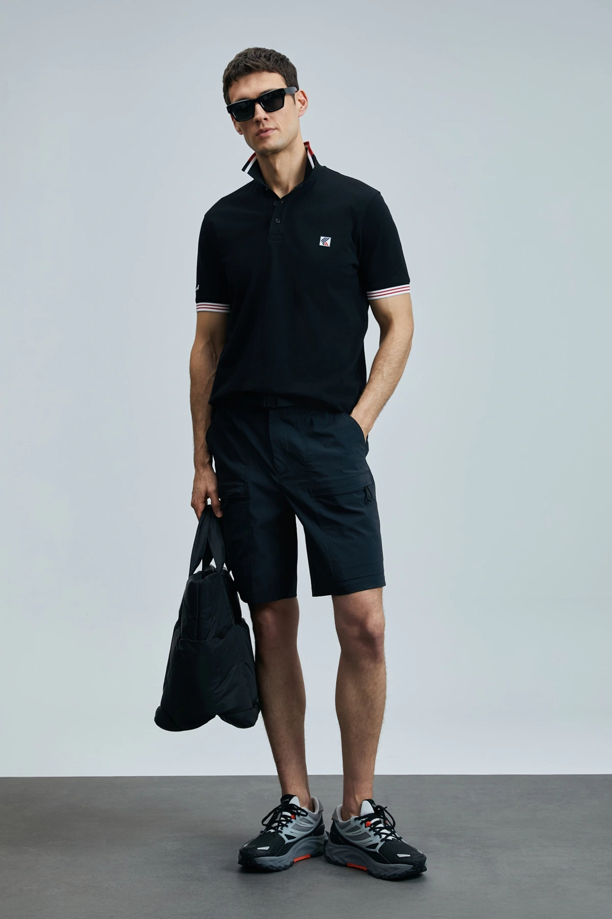 Lufian Erkek Eros Polo Yaka Siyah T-Shirt 111040204