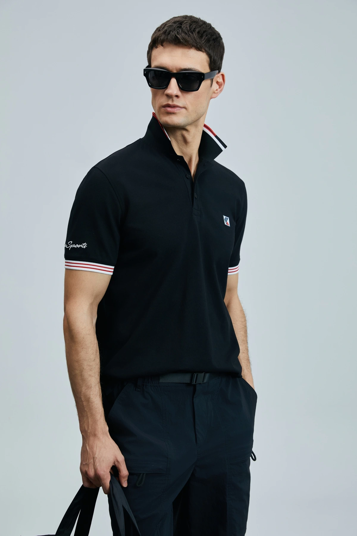 Lufian Erkek Eros Polo Yaka Siyah T-Shirt 111040204
