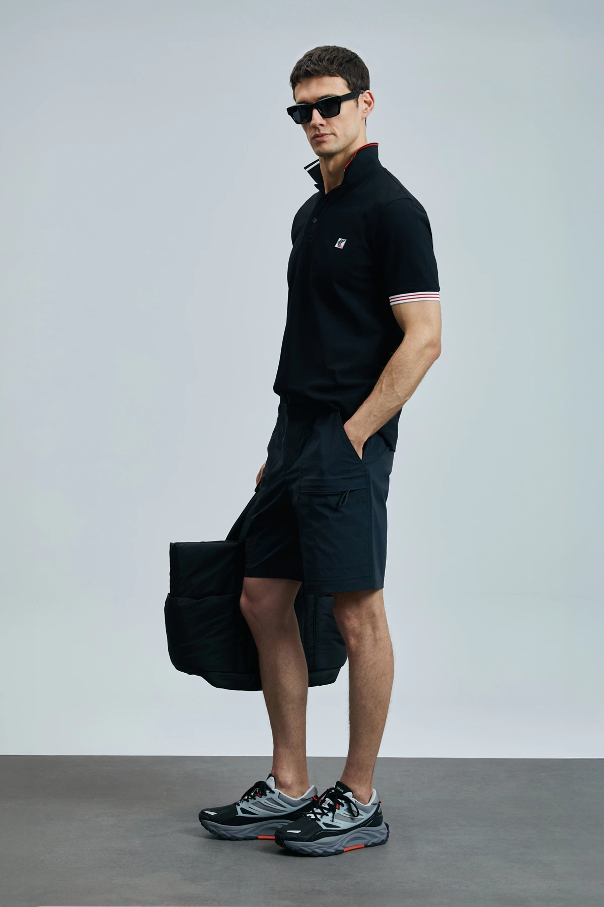 Lufian Erkek Eros Polo Yaka Siyah T-Shirt 111040204