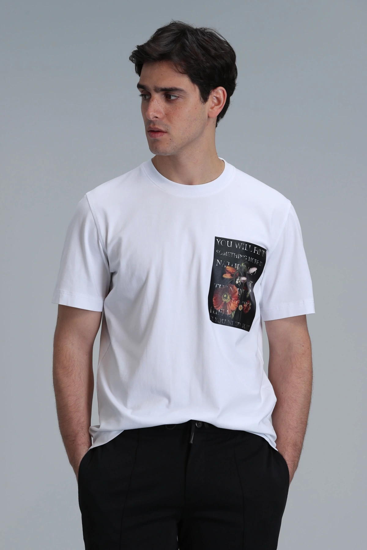 Lufian Erkek Exotic Modern Grafk Beyaz T-Shirt 11102020