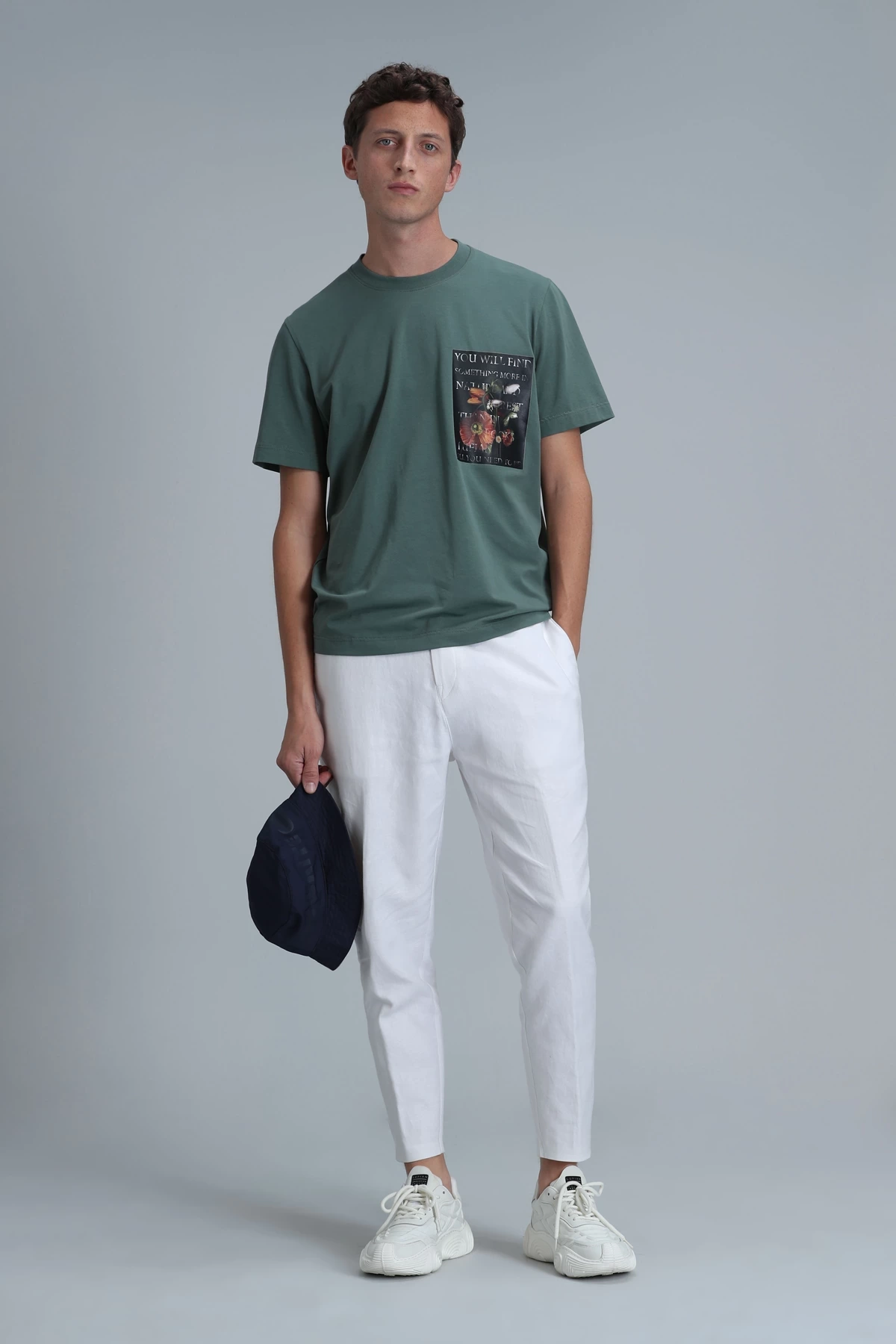 Lufian Erkek Exotic Modern Ördek Yeşili T-Shirt 111020202