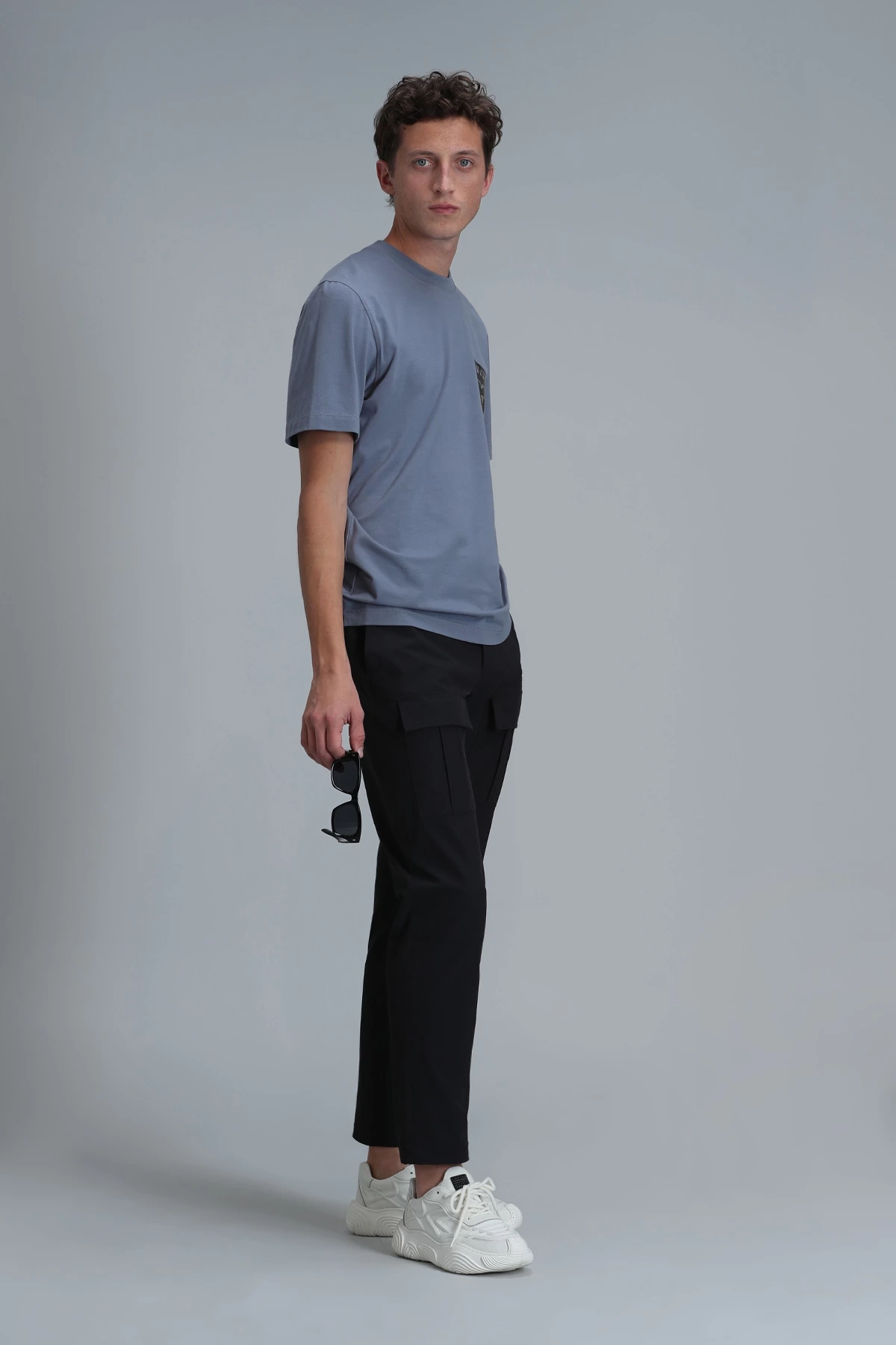 Lufian Erkek Exotic Modern Açık Gri T-Shirt 111020202