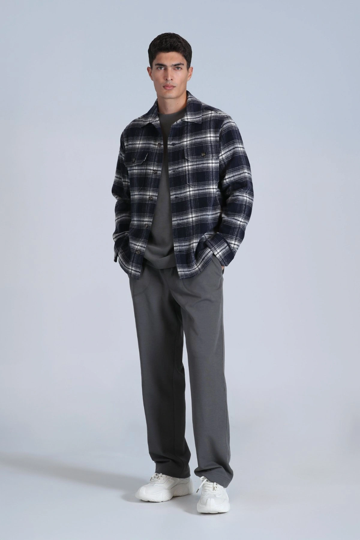 Lufian Fera Erkek Lacivert Basic Slim Fit Gömlek 112010660