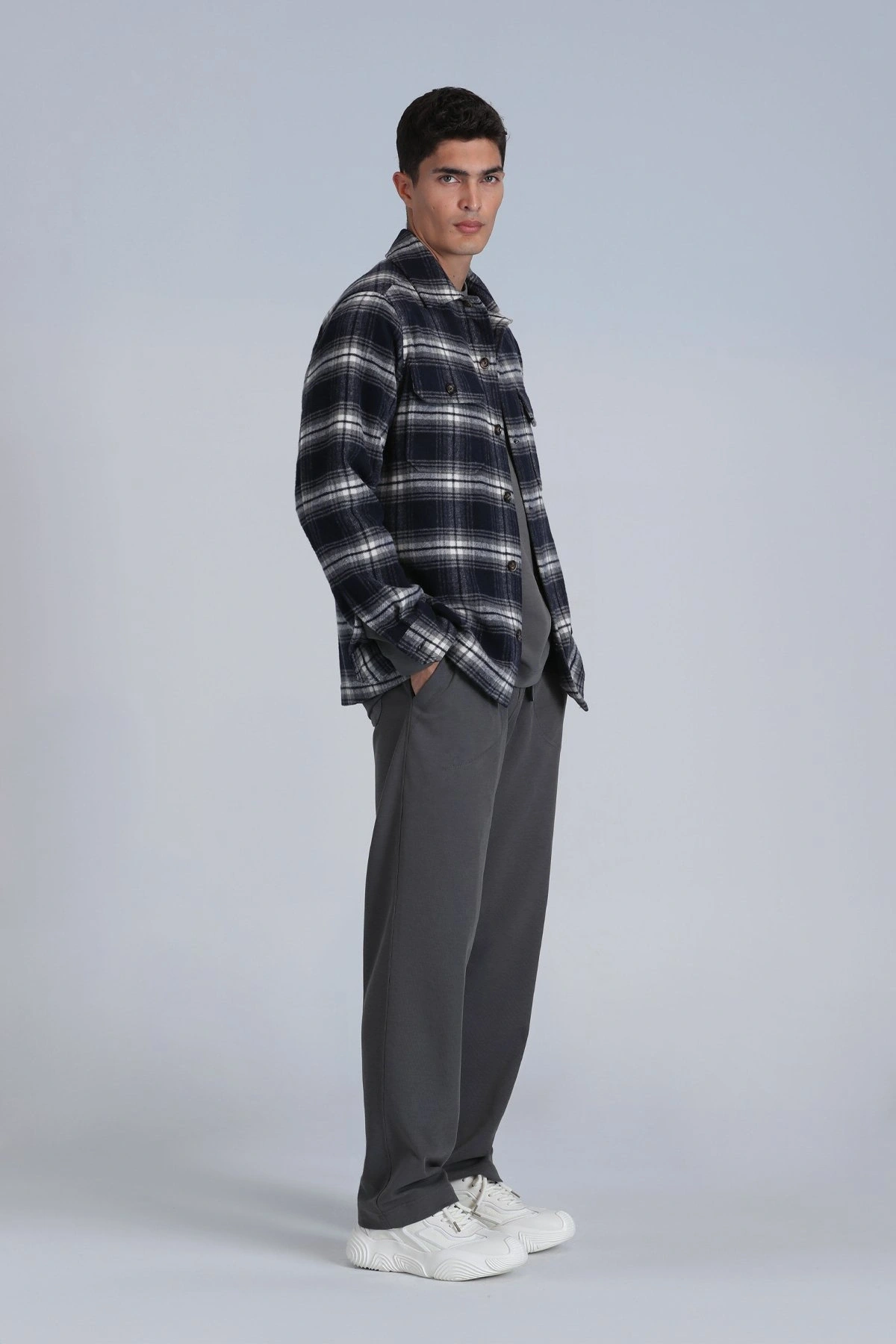 Lufian Fera Erkek Lacivert Basic Slim Fit Gömlek 112010660