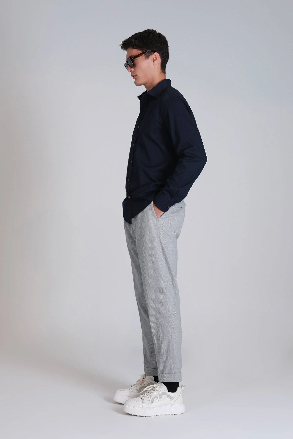 Lufian Ferla Erkek Lacivert Gömlek 112010652