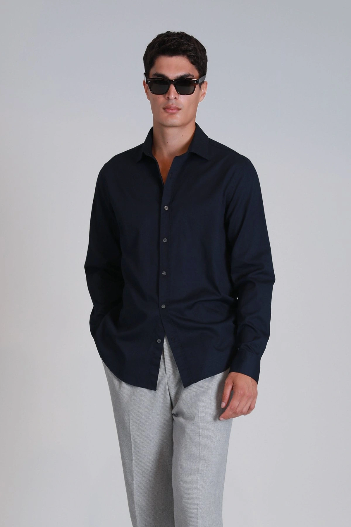 Lufian Ferla Erkek Lacivert Gömlek 112010652