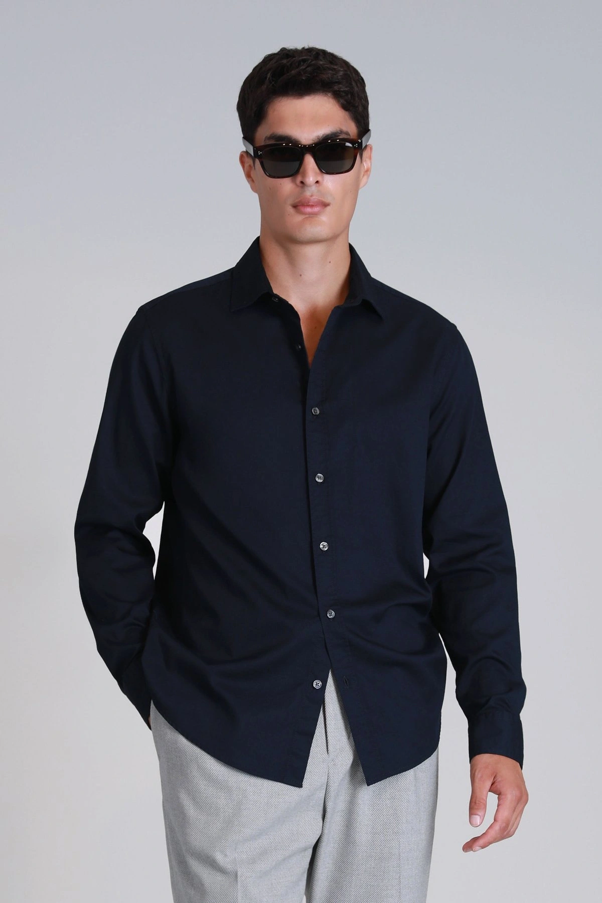 Lufian Ferla Erkek Lacivert Gömlek 112010652