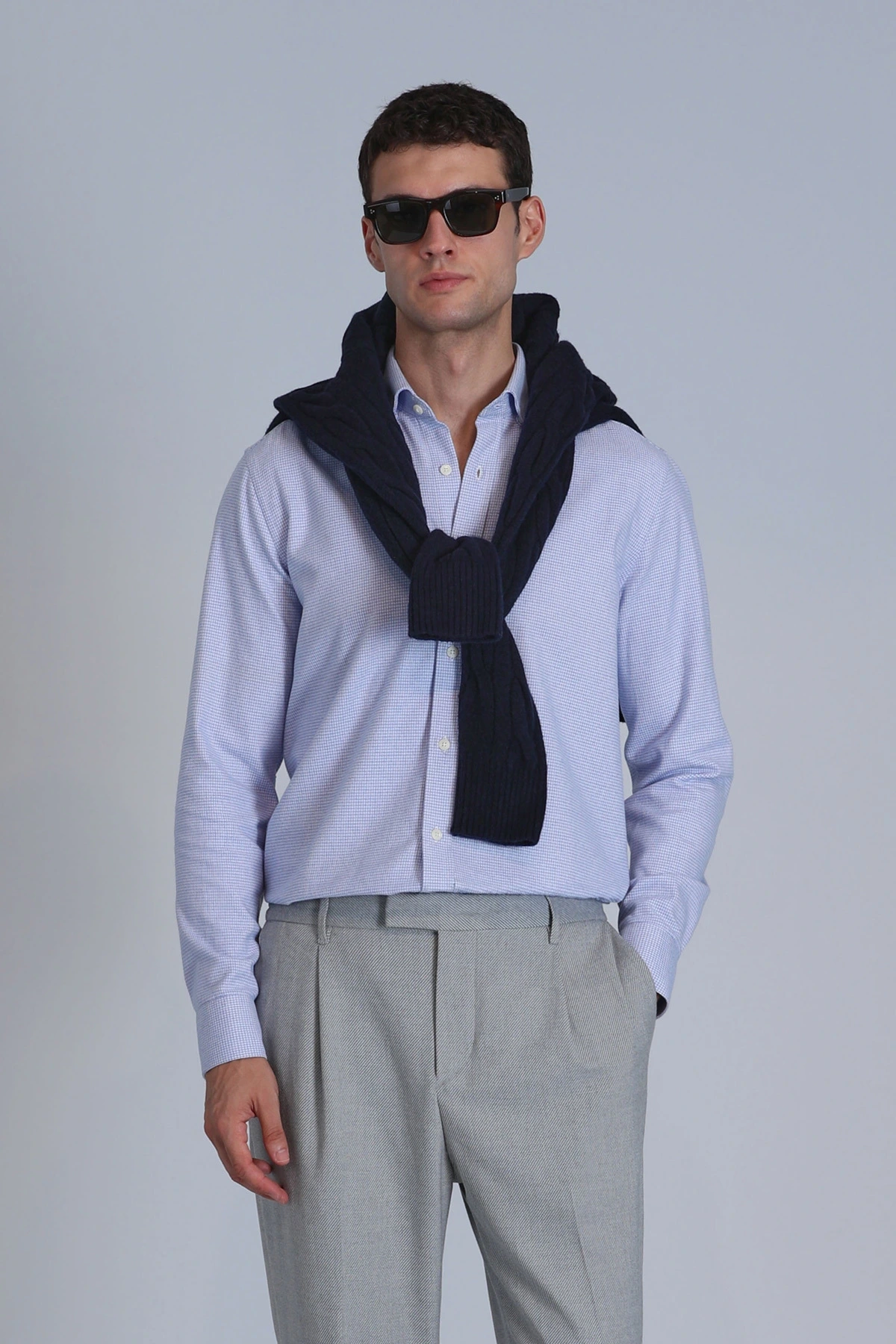 Lufian Erkek Frederik Açık Mavi Gömlek 112010645