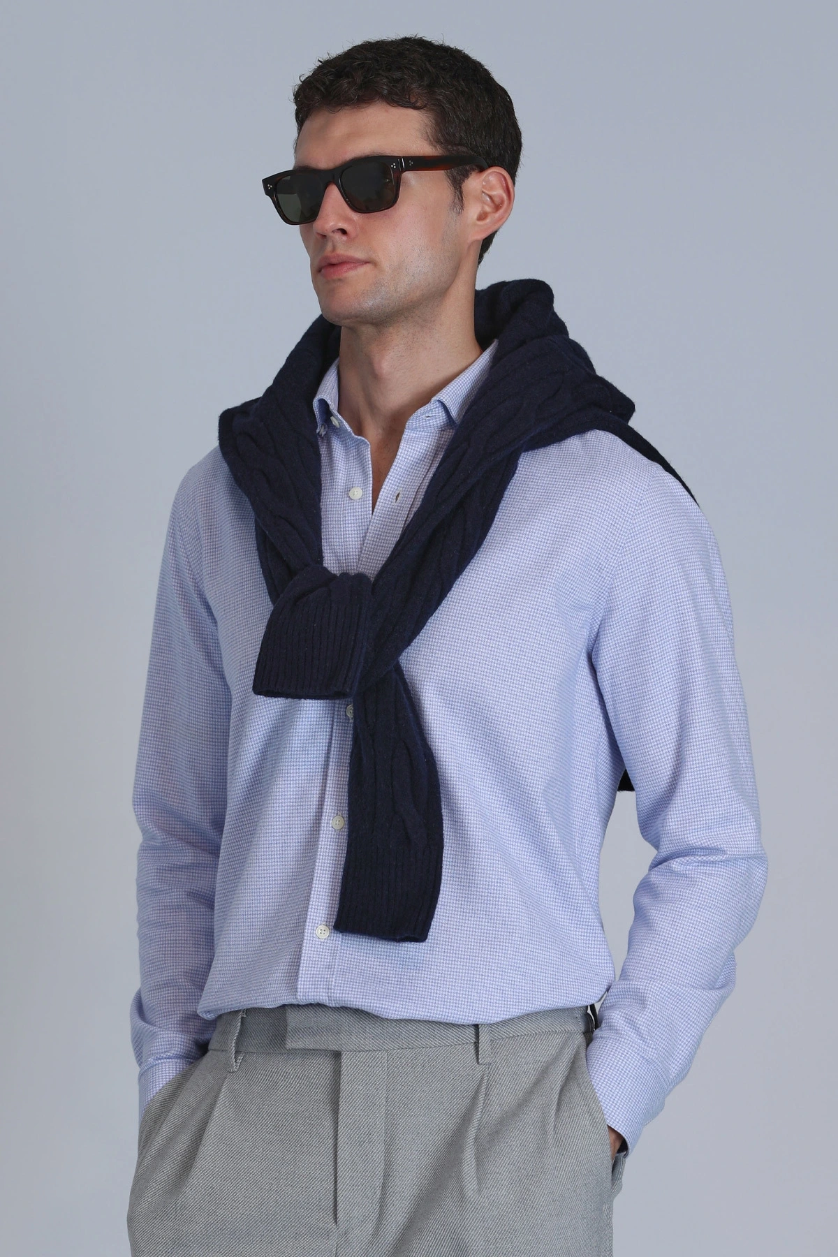 Lufian Erkek Frederik Açık Mavi Gömlek 112010645