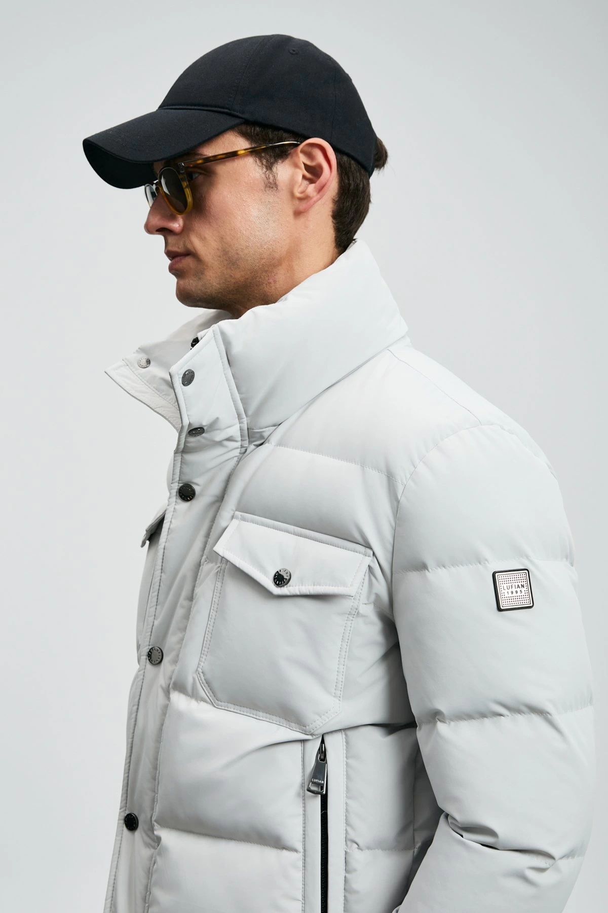 Lufian Genious Kaz Tüyü Erkek Açık Gri Mont 112120258