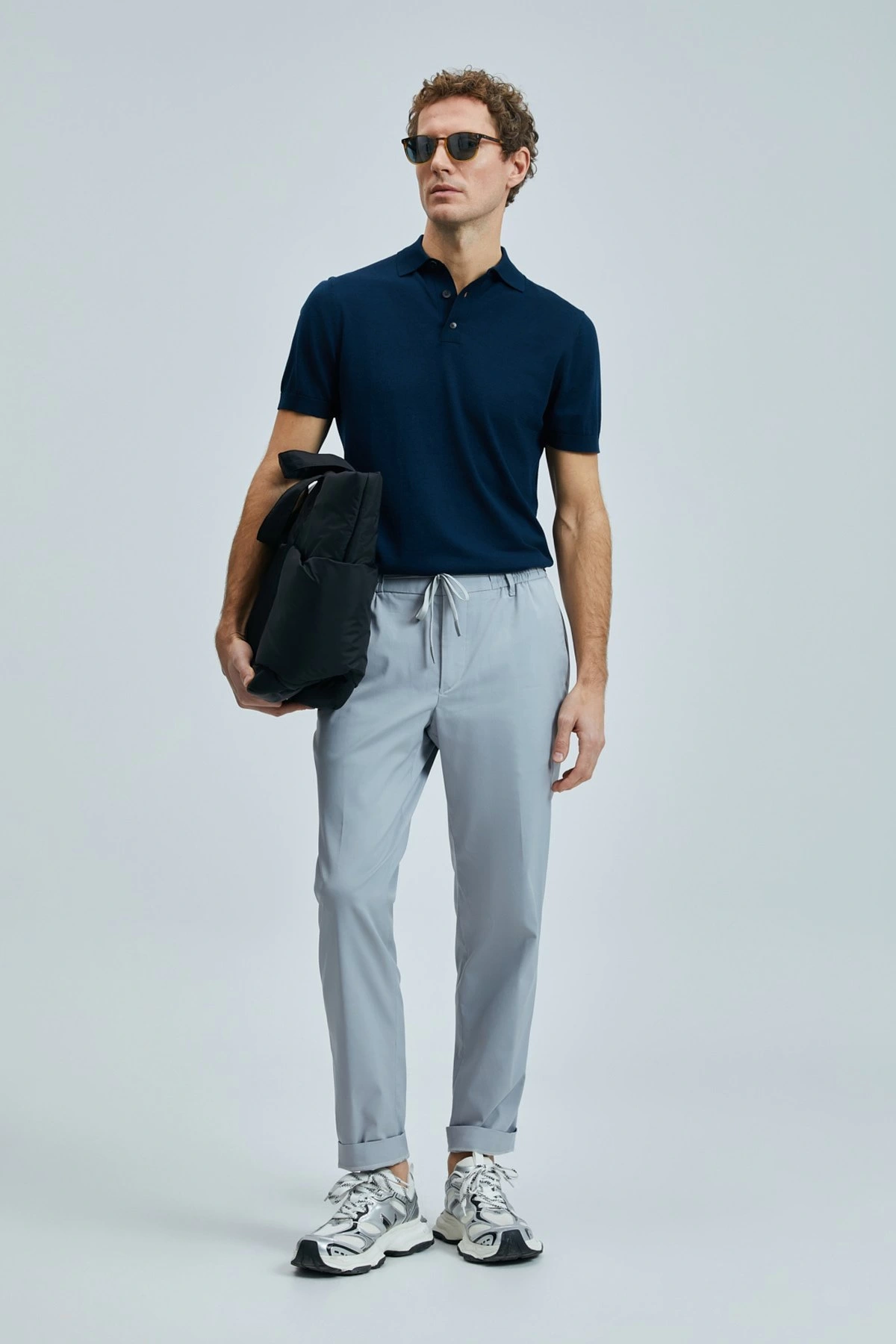 Lufian Erkek Glen Chino Slim Fit Gri Pantolon 111190336