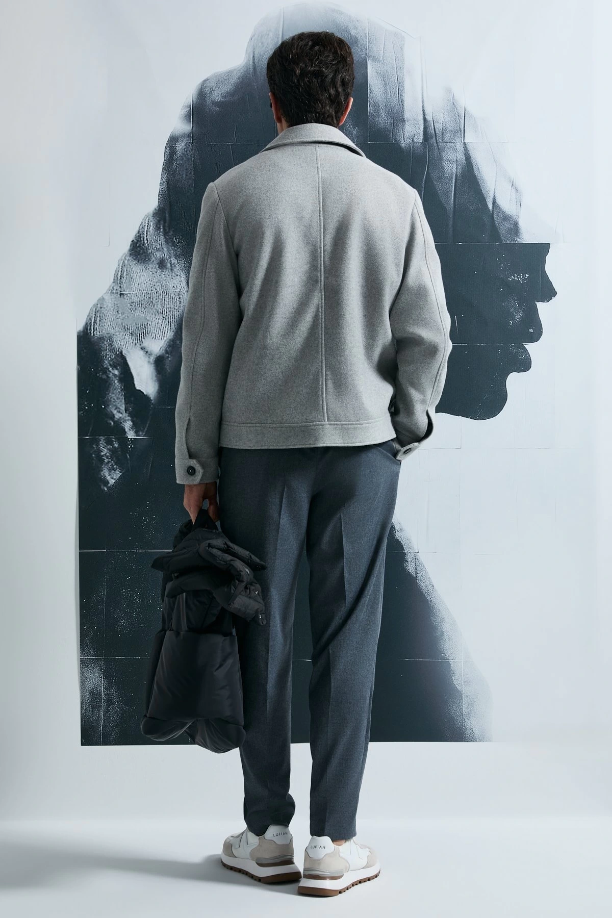 Lufian Good Örme Erkek Gri Ceket 112120262