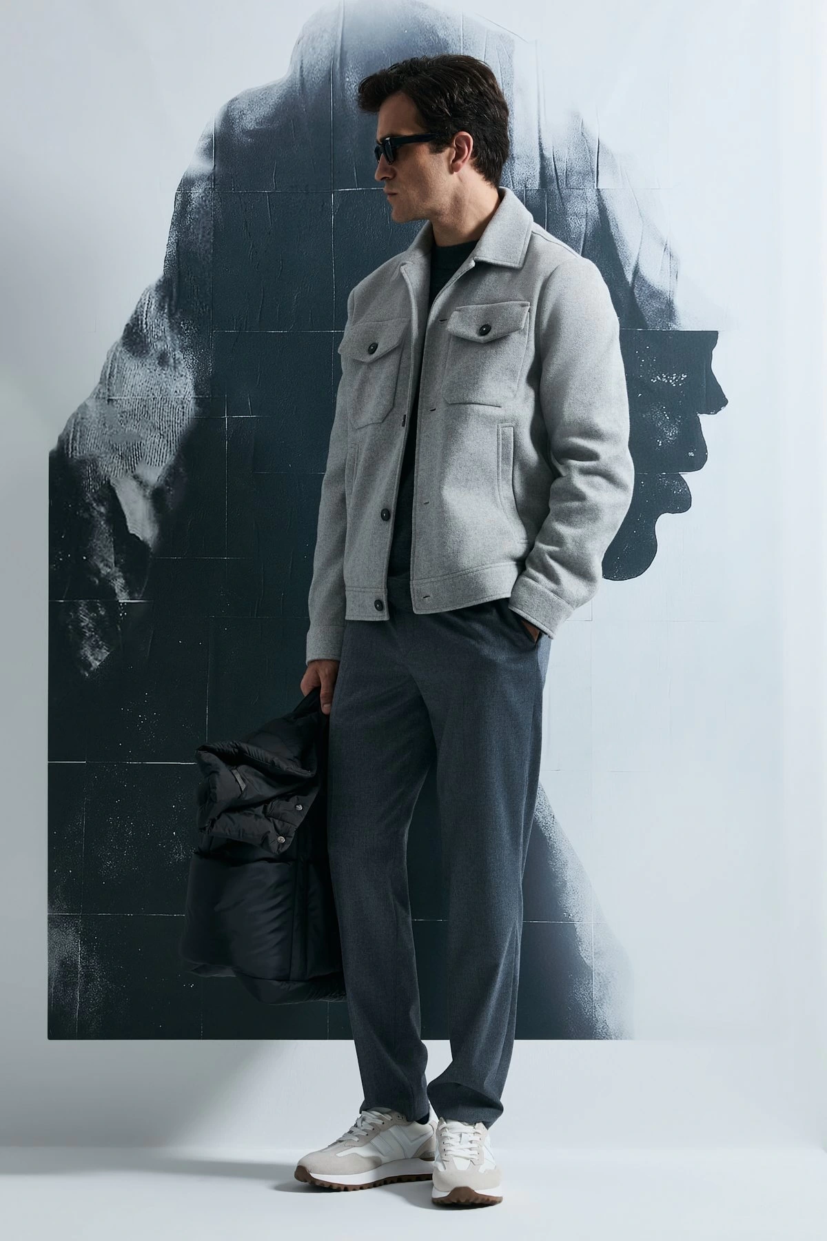 Lufian Good Örme Erkek Gri Ceket 112120262