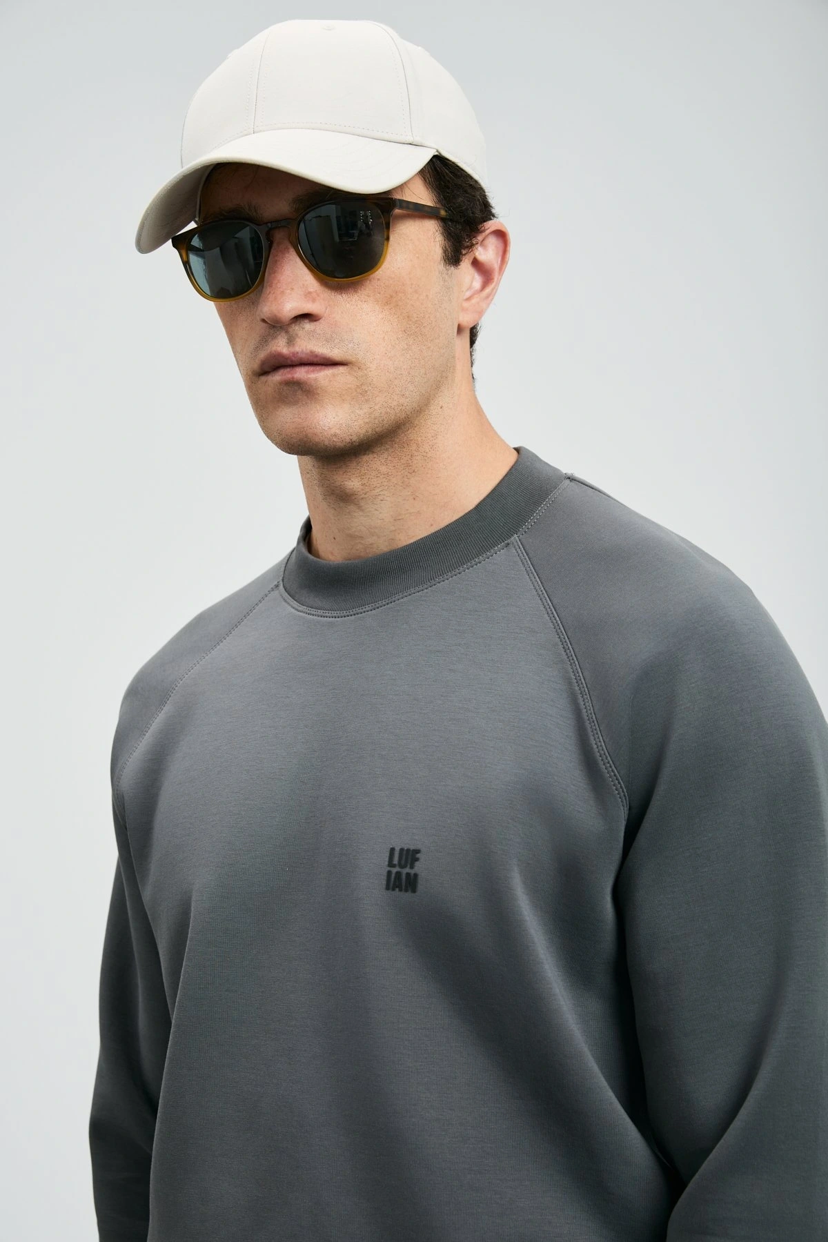 Lufian Erkek Grant Koyu Gri Sweatshirt 112030179