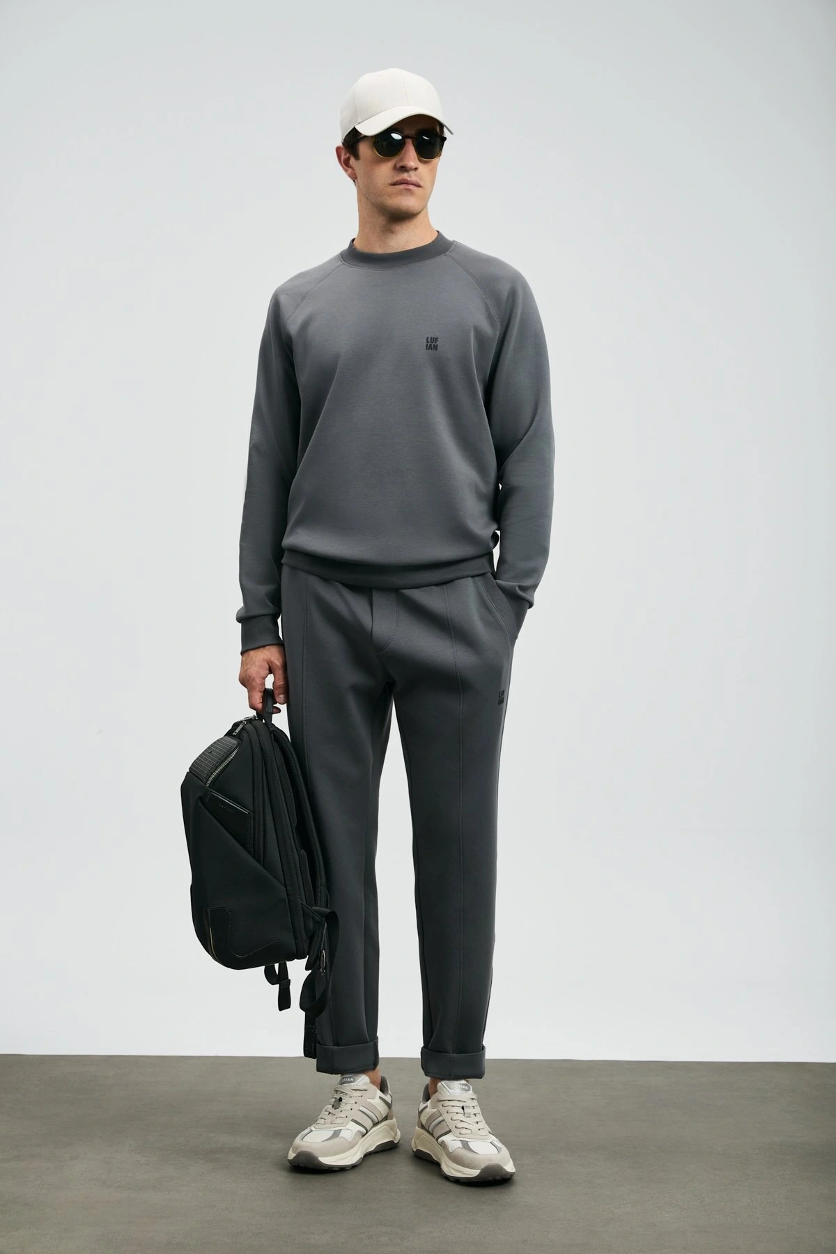 Lufian Erkek Grant Koyu Gri Sweatshirt 112030179