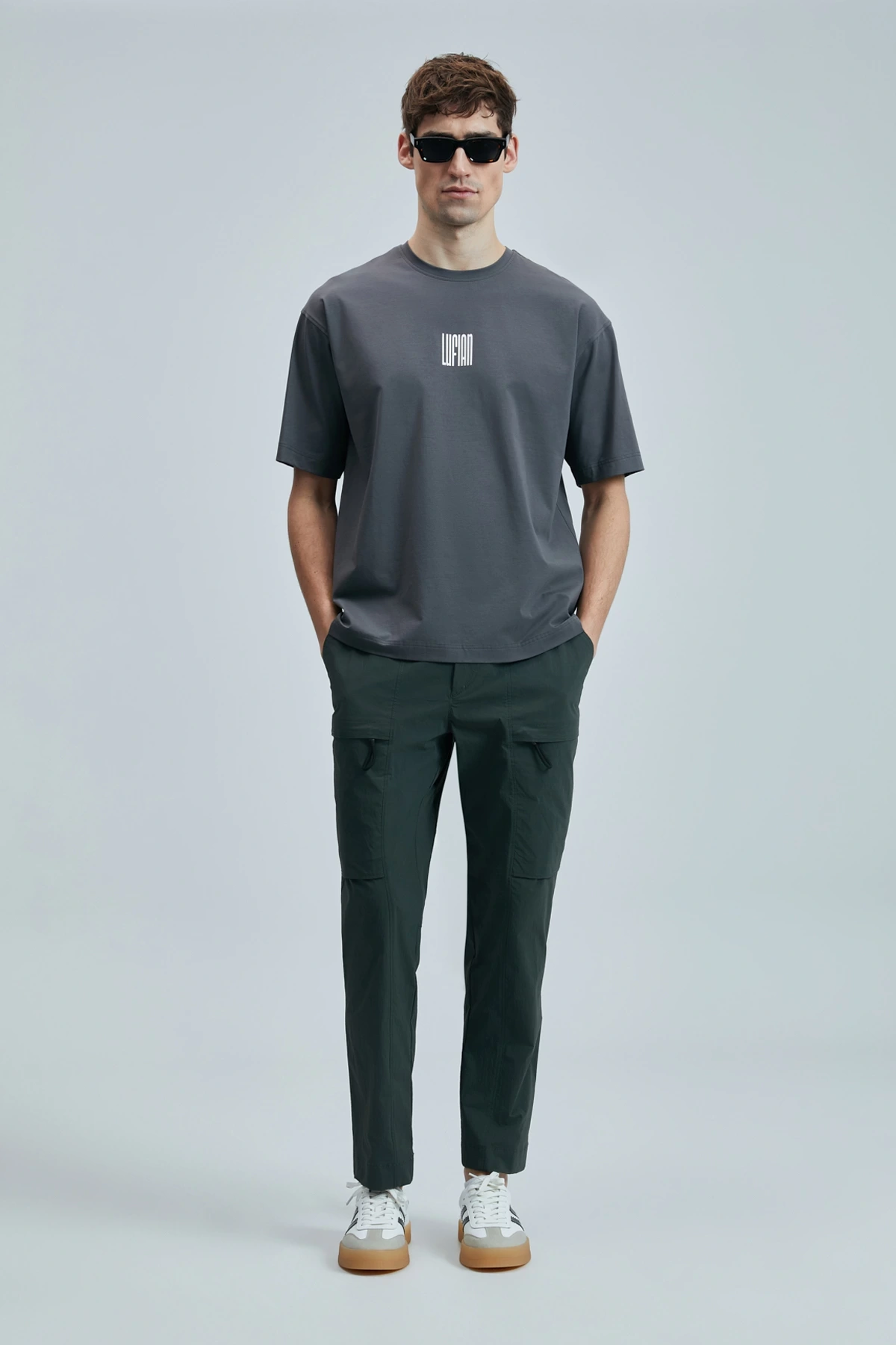 Lufian Erkek Helix Antrasit T-Shirt 111020245