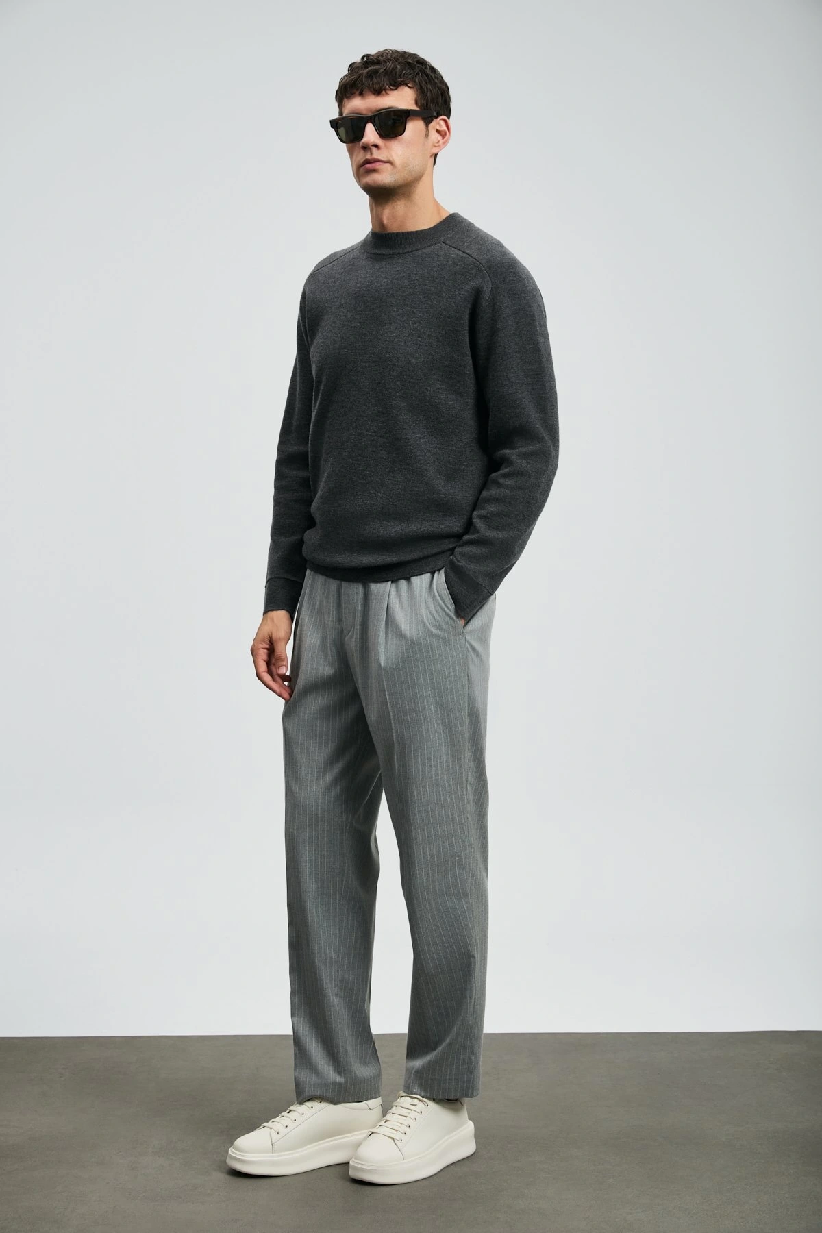 Lufian Herman Erkak Koyu Gri Kazak 112090159