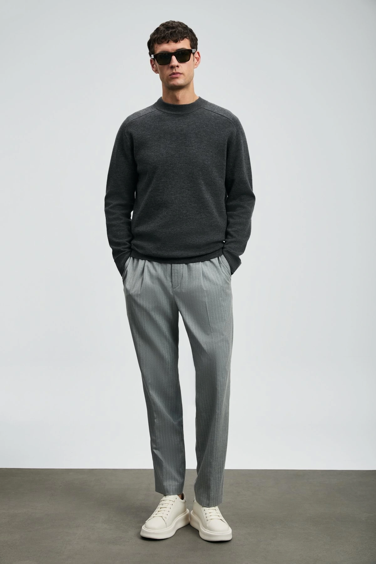 Lufian Herman Erkak Koyu Gri Kazak 112090159