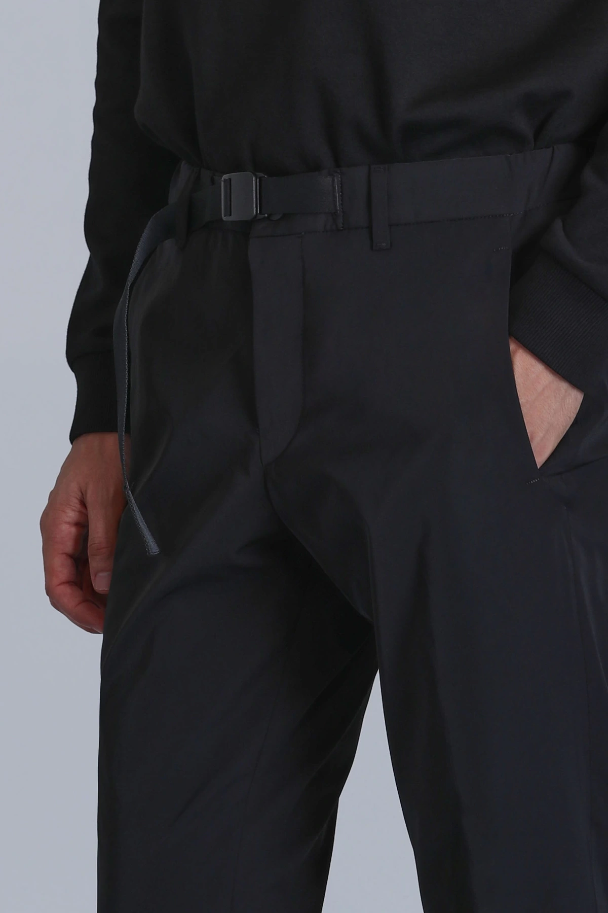 Lufian Erkek Hidden Chino Slim Fit Siyah Pantolon 112190326