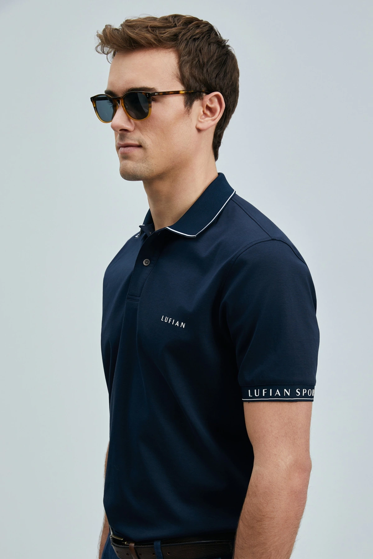 Lufian Erkek Hold Polo Yaka Lacivert T-Shirt 111040226