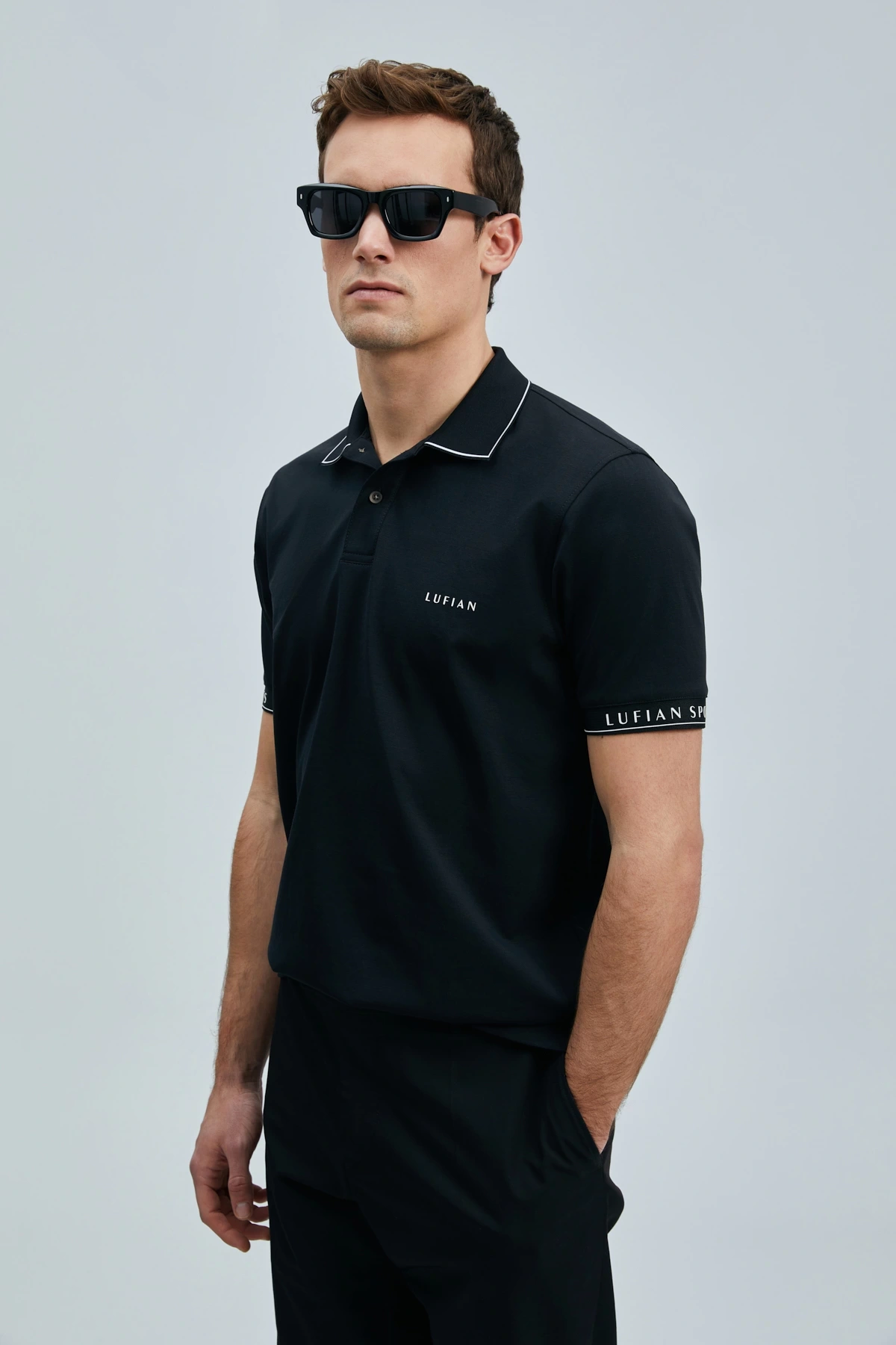 Lufian Erkek Hold Polo Yaka Siyah T-Shirt 111040226