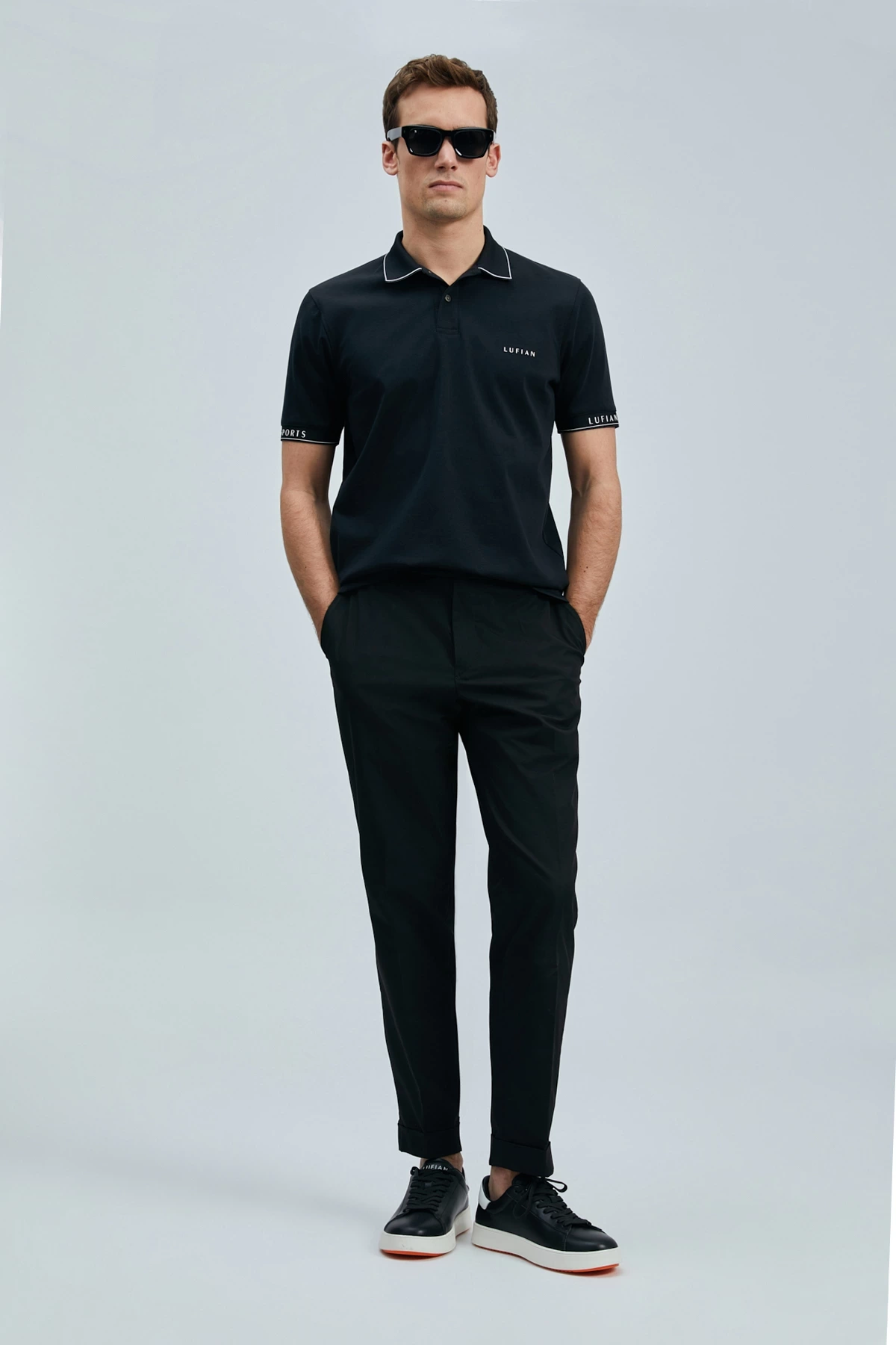 Lufian Erkek Hold Polo Yaka Siyah T-Shirt 111040226