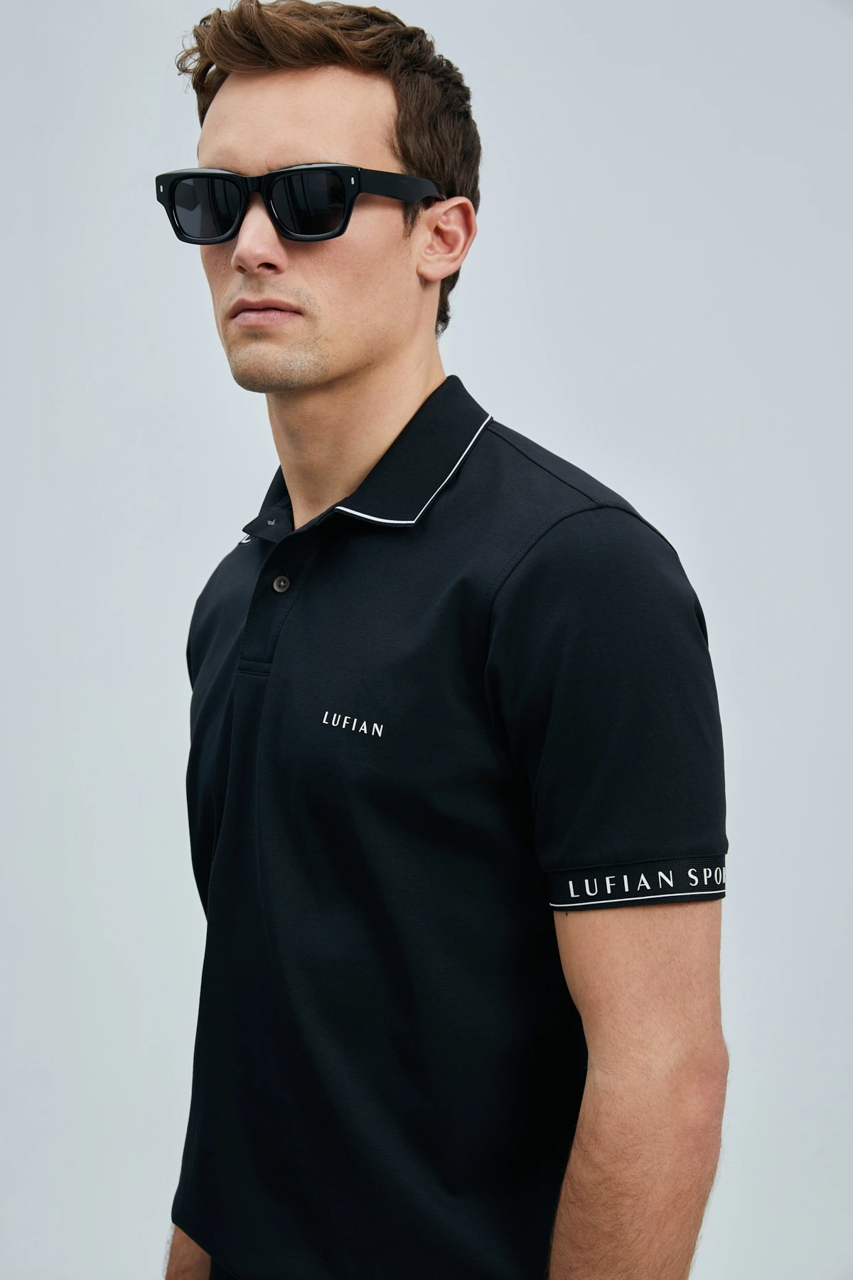 Lufian Erkek Hold Polo Yaka Siyah T-Shirt 111040226