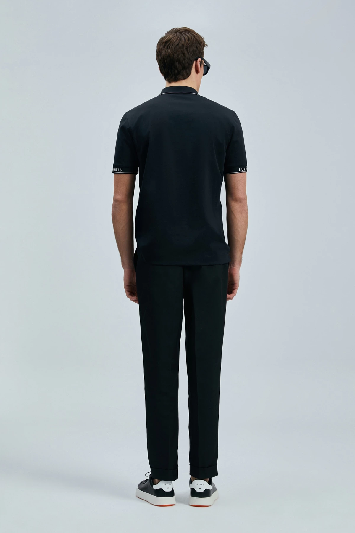 Lufian Erkek Hold Polo Yaka Siyah T-Shirt 111040226