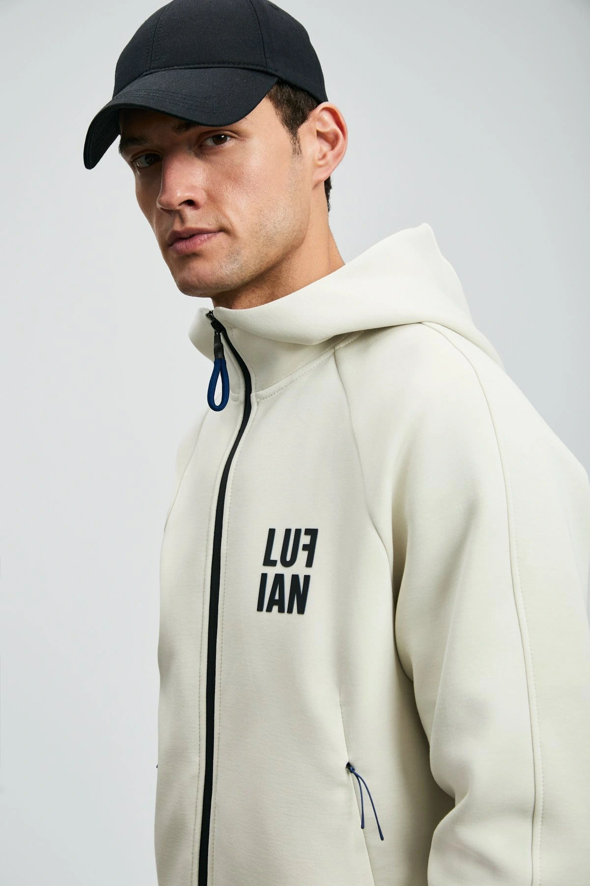 Lufian Erkek İce Kırık Beyaz Eşofman Üstü 112050079