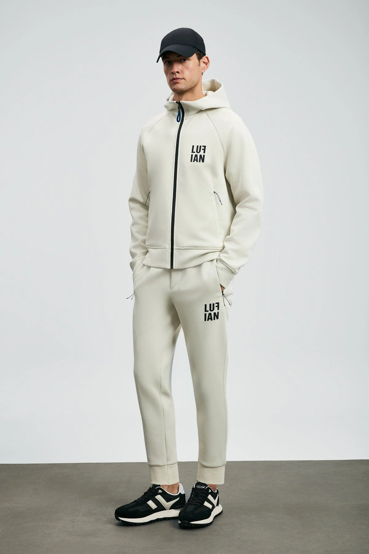 Lufian Erkek İce Kırık Beyaz Eşofman Üstü 112050079