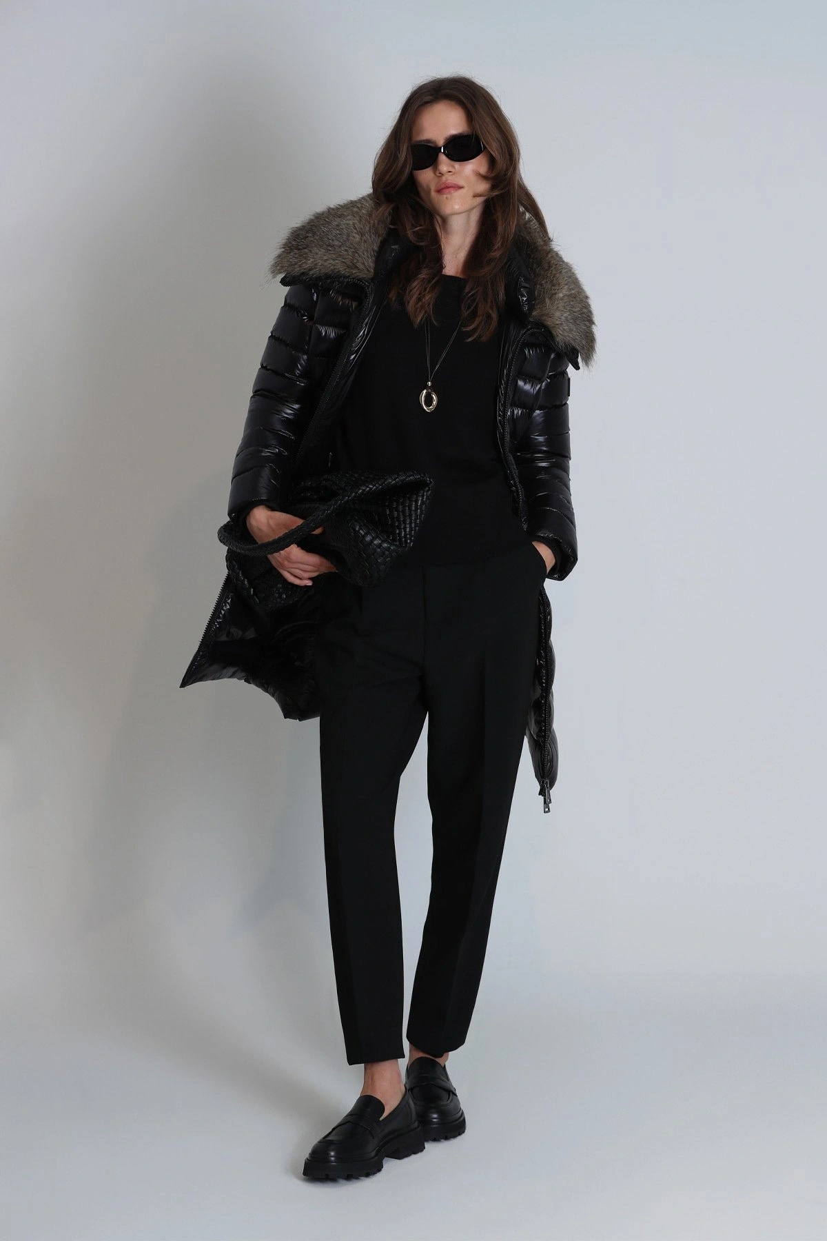 Lufian İmage Kadın Siyah Kaz Tüyü Mont 122120035