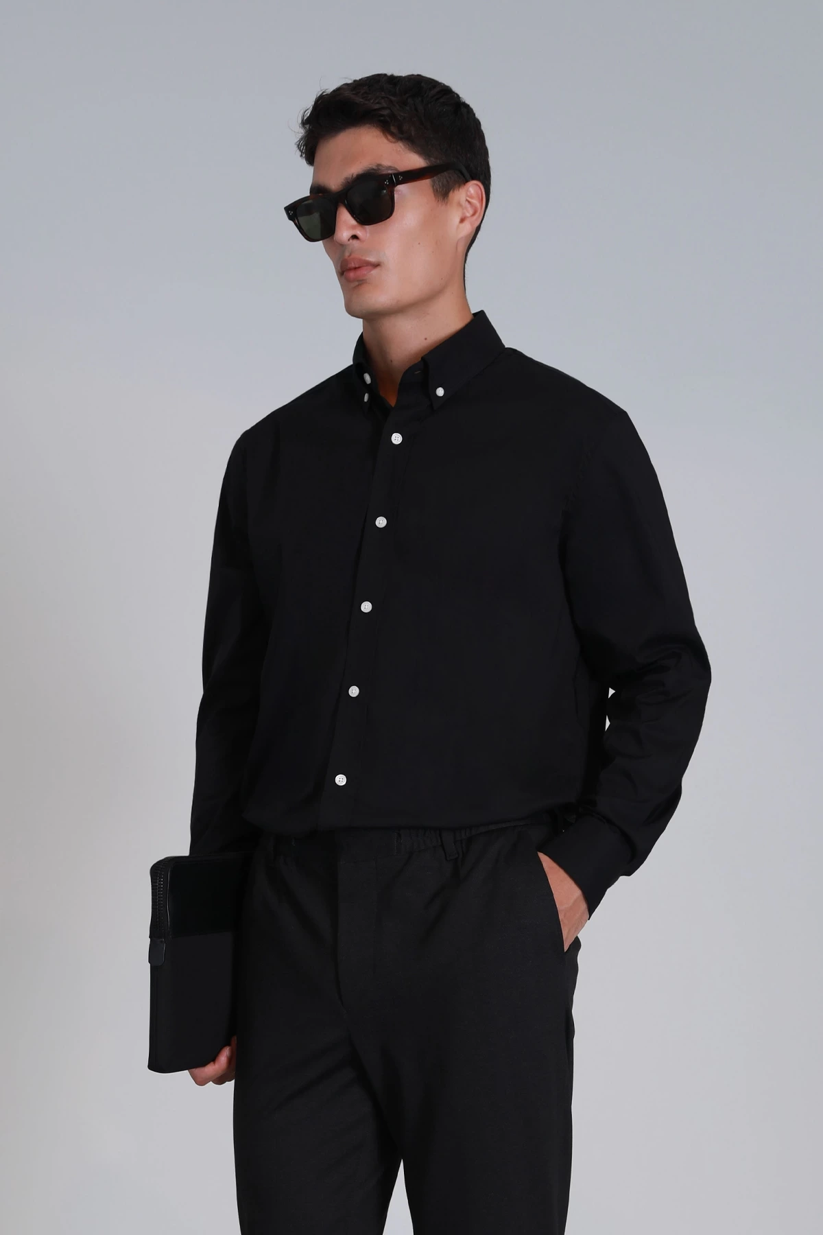 Lufian Erkek Jakob Gömlek Siyah 112010642