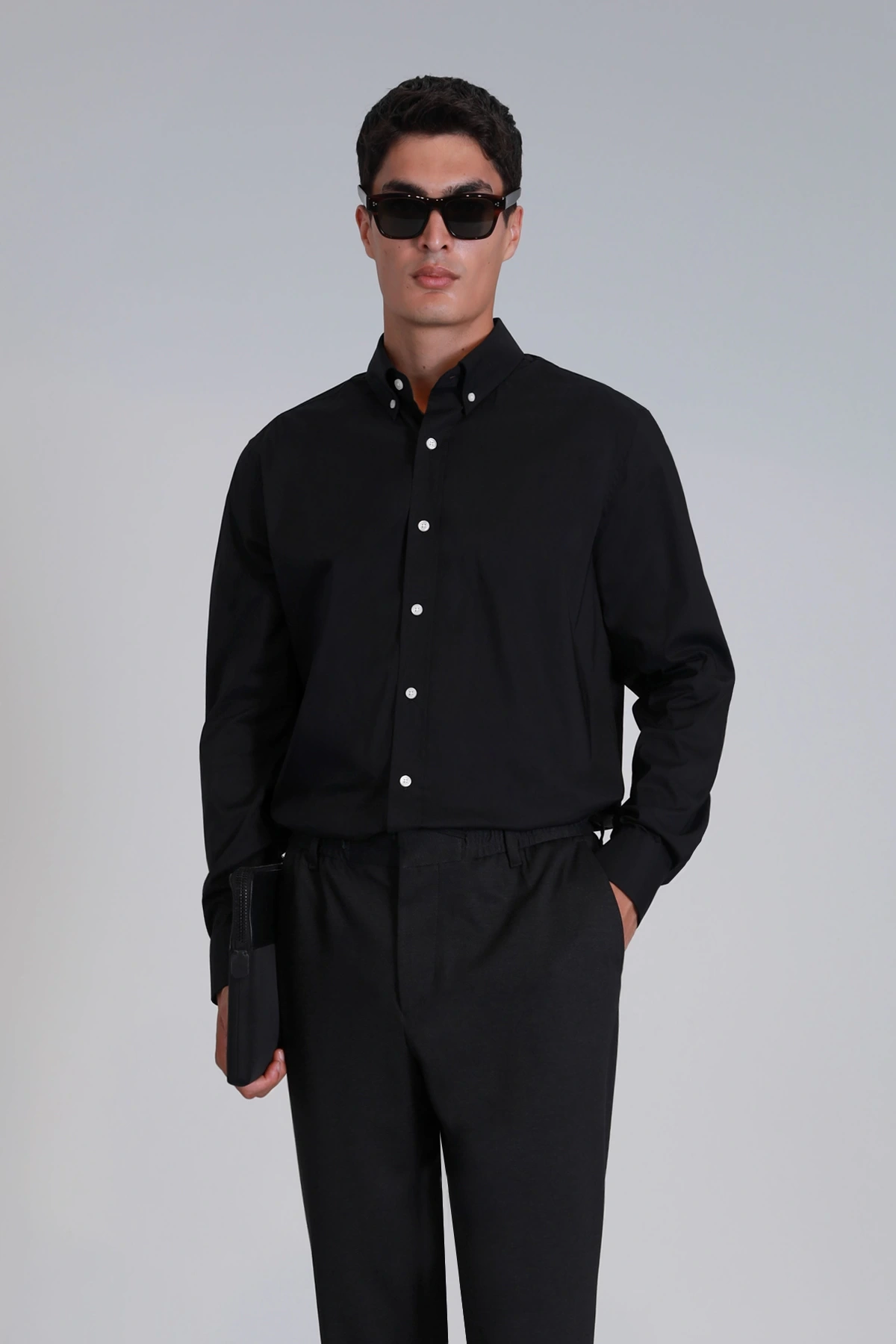 Lufian Erkek Jakob Gömlek Siyah 112010642