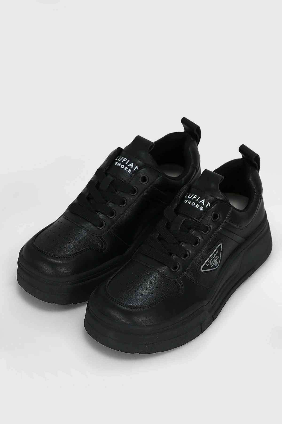 Lufian Jennifer Kadın Siyah Deri Sneaker 122230052