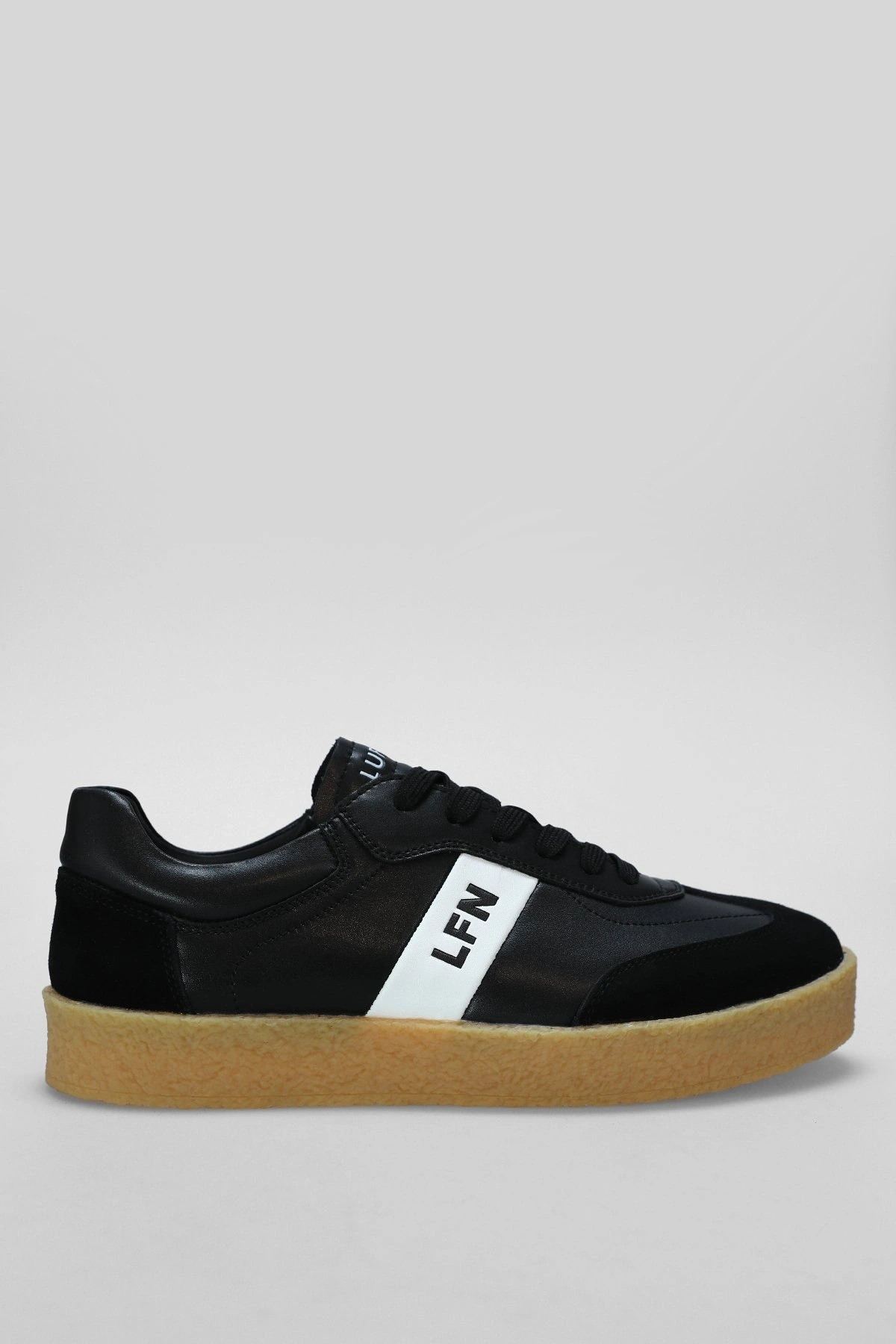Lufian Jonat Erkek Siyah Deri Sneaker Ayakkabı 112230208