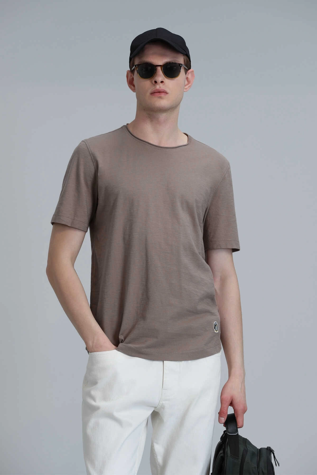 Lufian Erkek Junya Basic Camel T-Shirt 111020203