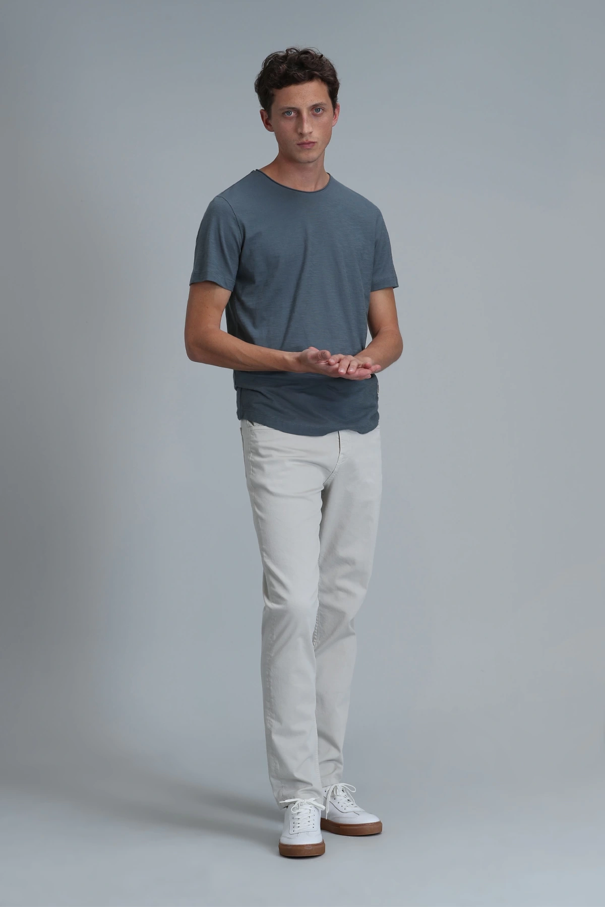 Lufian Erkek Junya Basic Nefti Yeşil T-Shirt 111020203