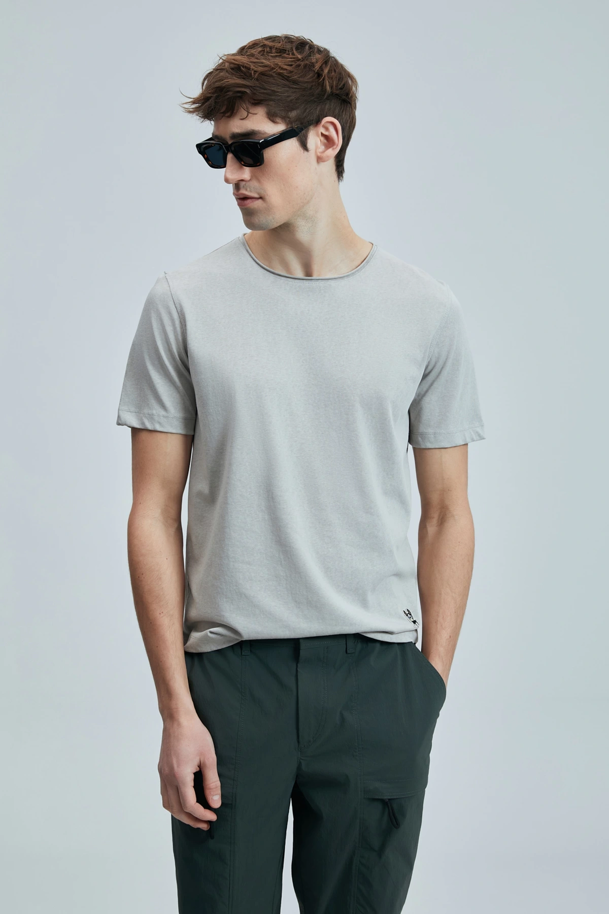Lufian Erkek Junya Basic Bej T-Shirt 111020259