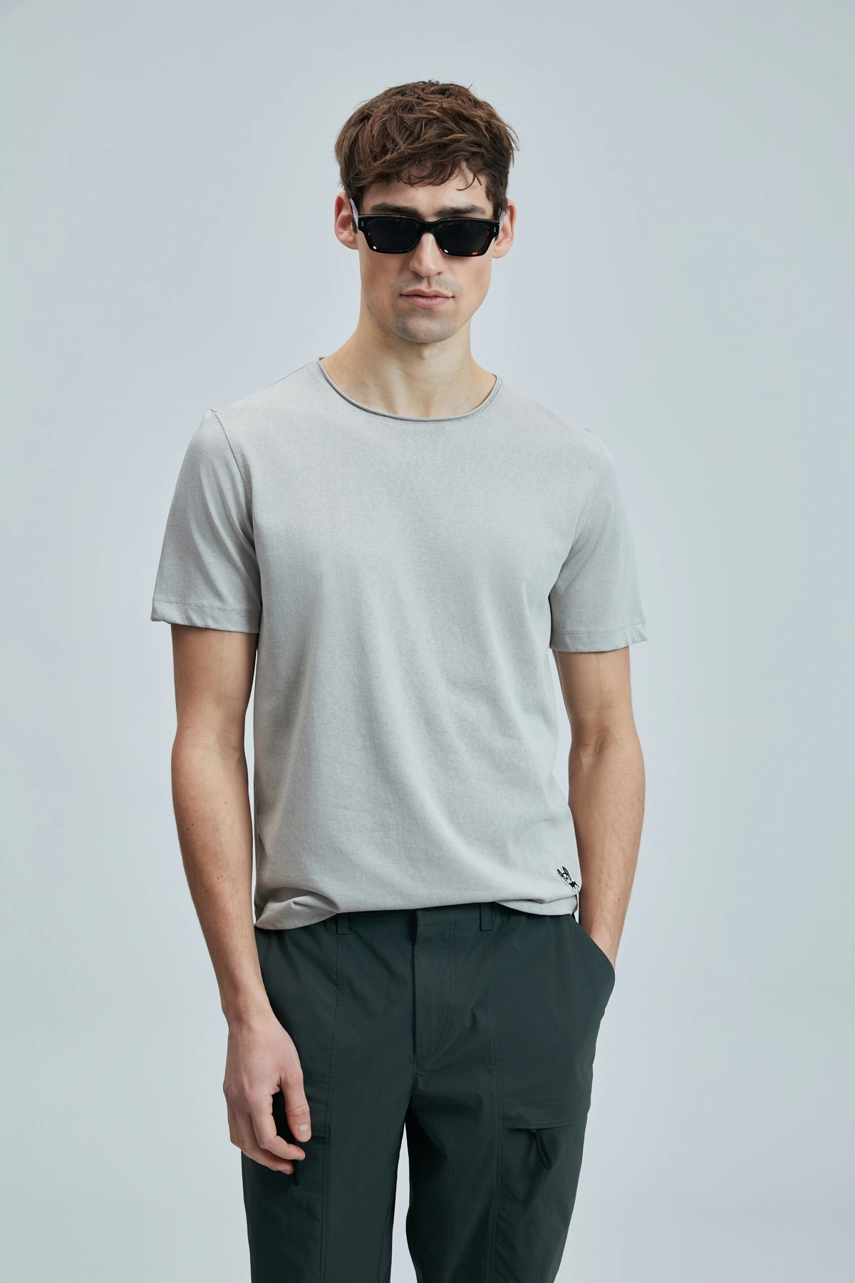 Lufian Erkek Junya Basic Bej T-Shirt 111020259