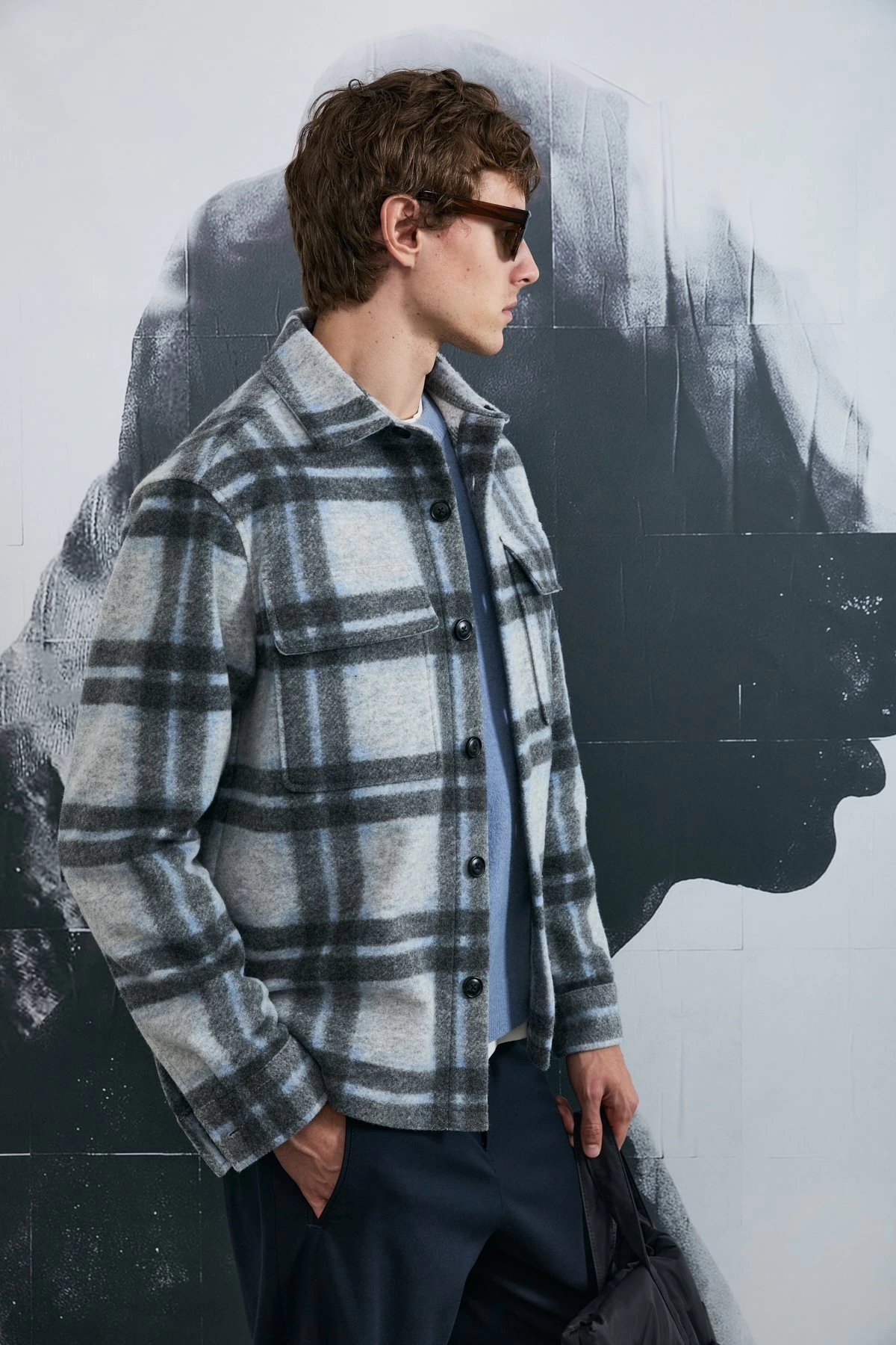 Lufian Erkek Karl Basic Regular Gri Gömlek 112010685