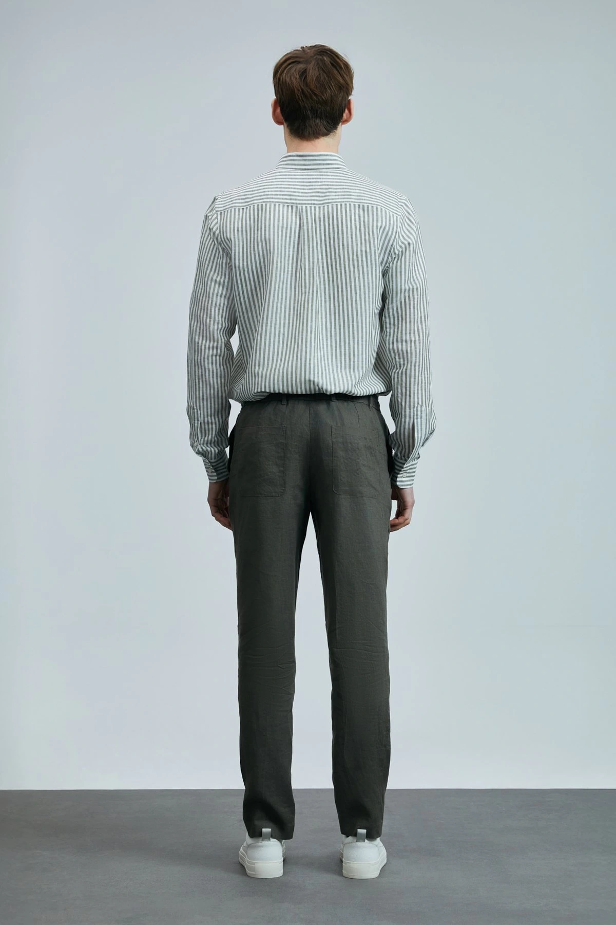 Lufian Erkek Karl Smart Chino Slim Fit Yeşil Pantolon 111190350